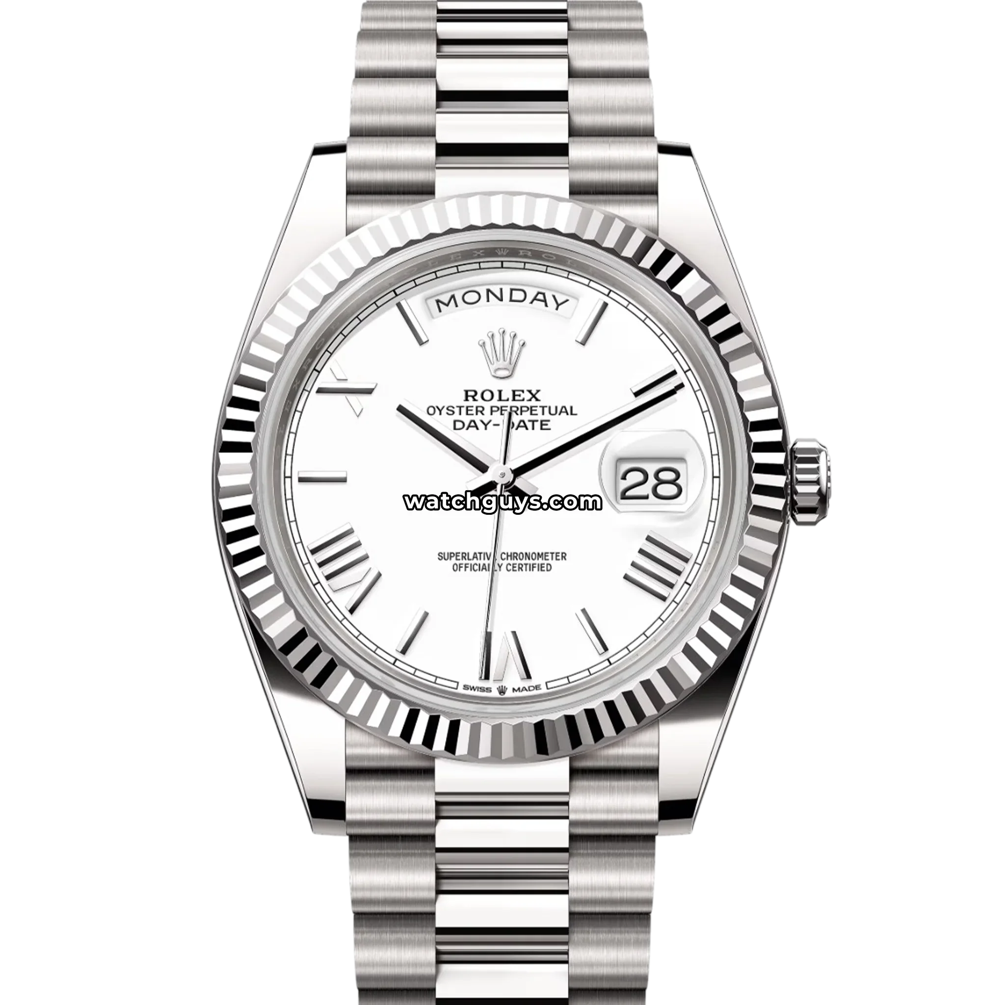 Rolex Day-Date 228239 White Roman President
