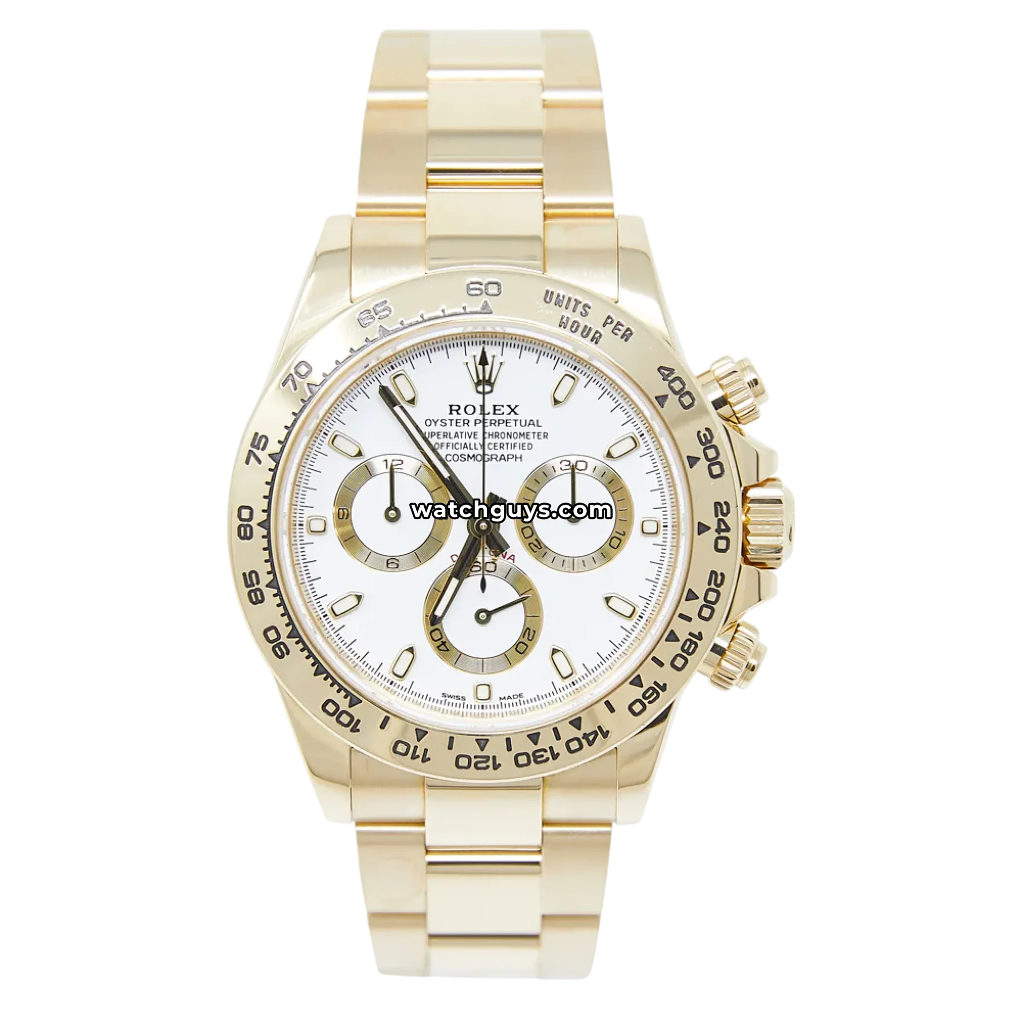Rolex Daytona 116508 White Dial Yellow Gold