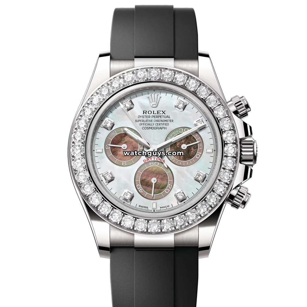 Rolex Daytona 126589RBR White and Black Mother of Pearl Oysterflex