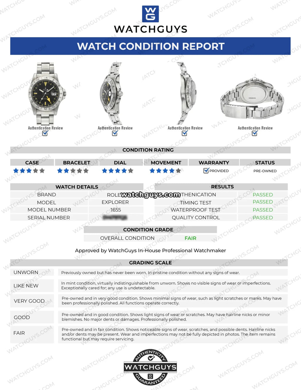 Vintage Rolex Explorer 1655 Steve McQueen