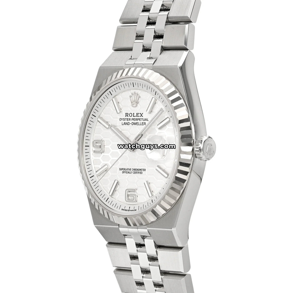 Rolex Land-Dweller 127334 White Honeycomb Motif