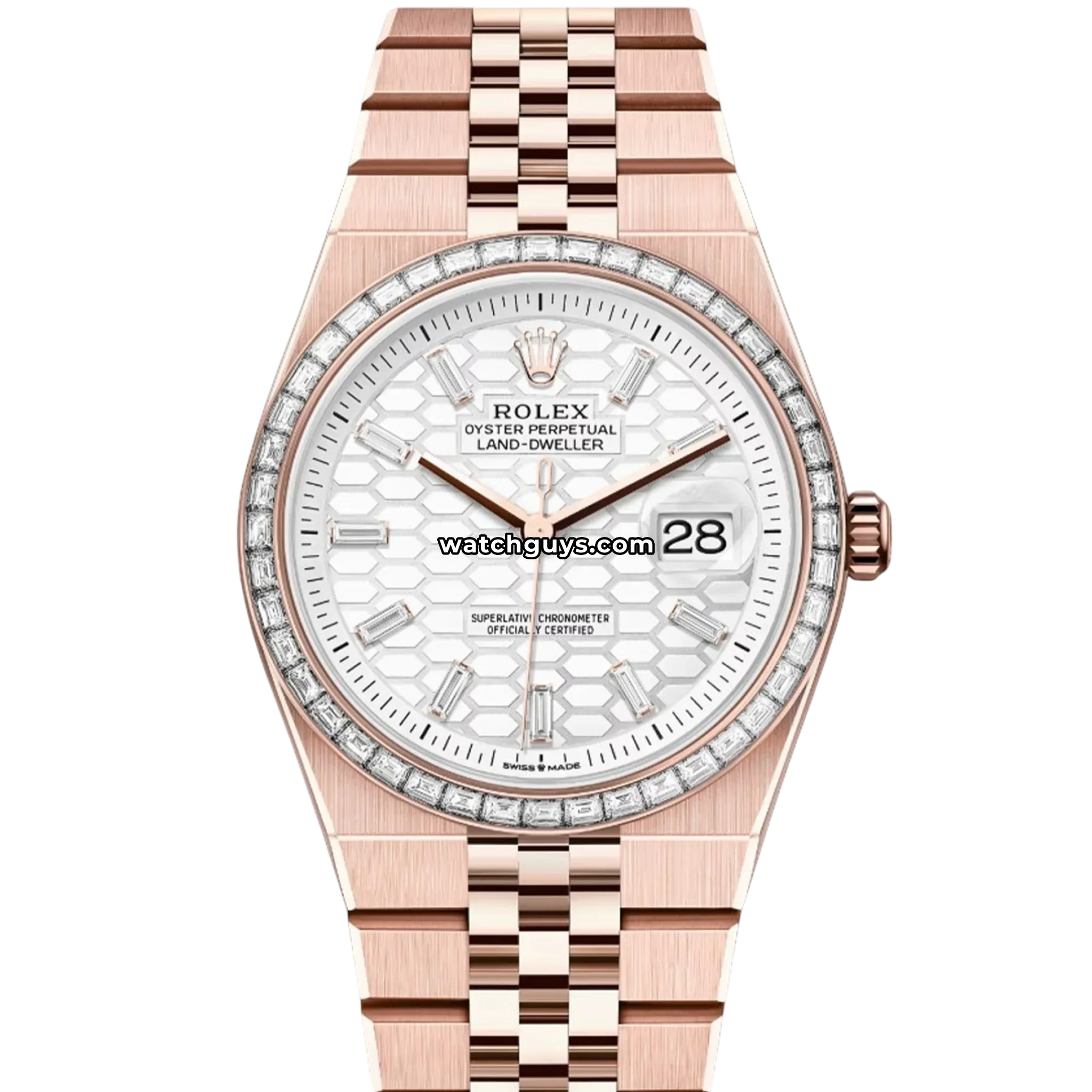 Rolex Land-Dweller 127285TBR White Honeycomb Motif