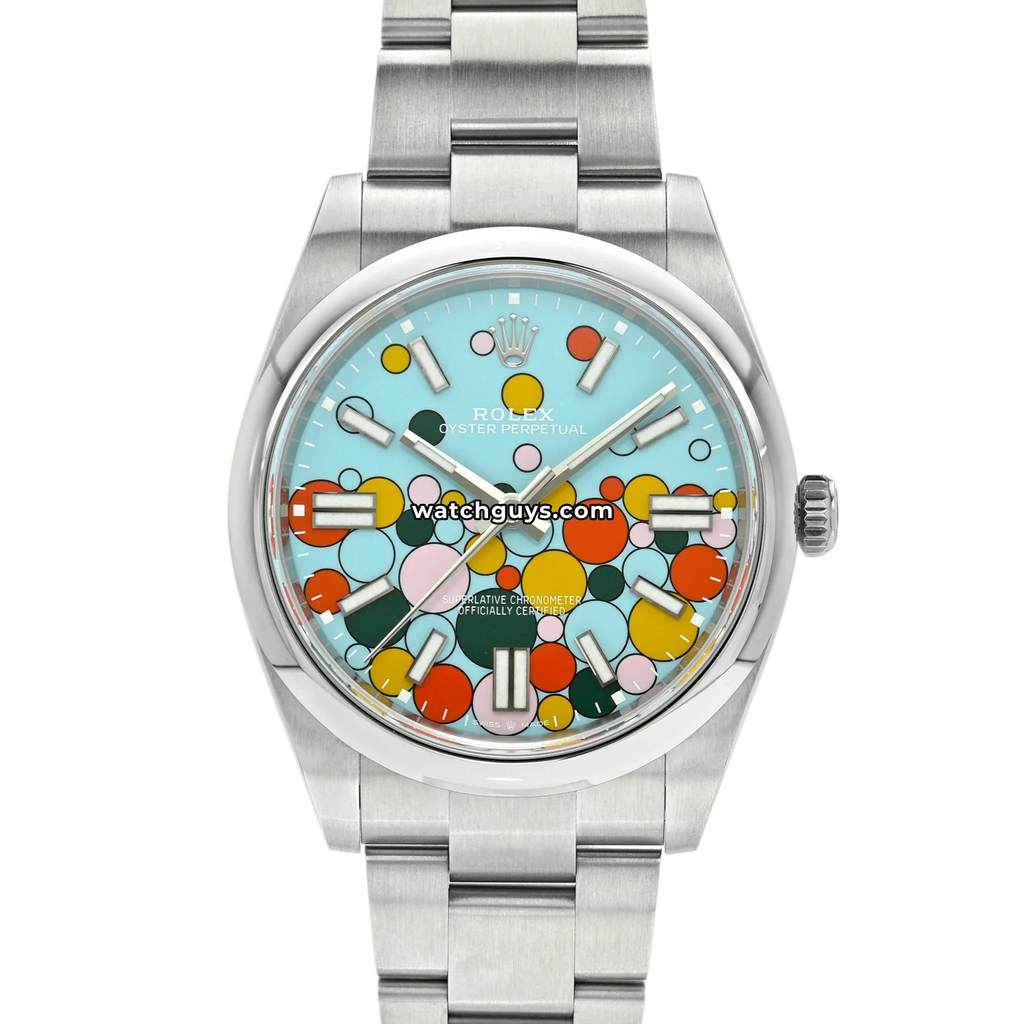 Rolex Oyster Perpetual 124300 Celebration Motif Bubbles
