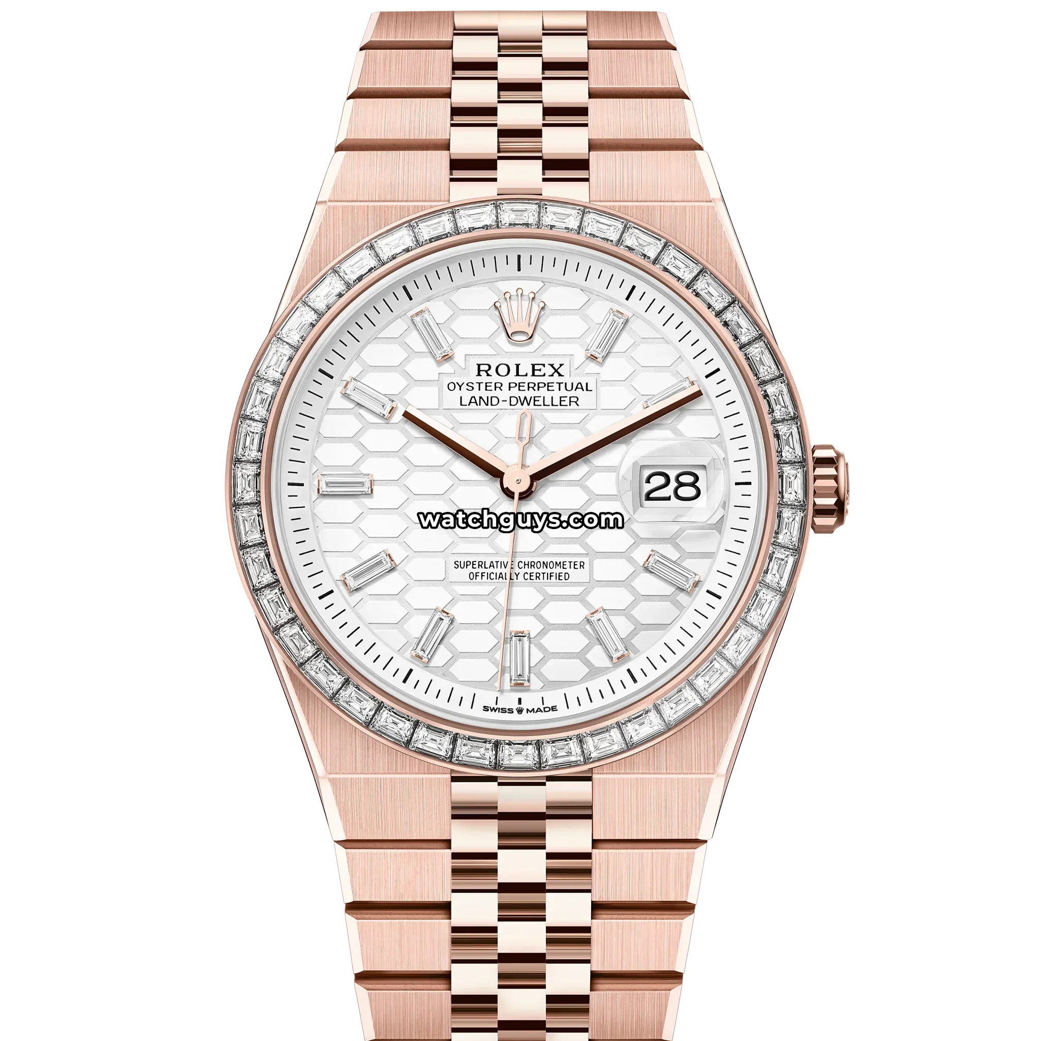 Rolex Land-Dweller 127385TBR White Honeycomb Motif