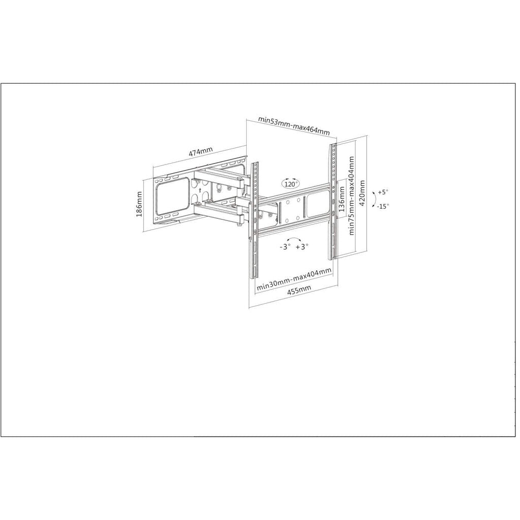 Manhattan 461344 - Wall TV mount for 81.3 cm (32") to 139.7 cm (55")