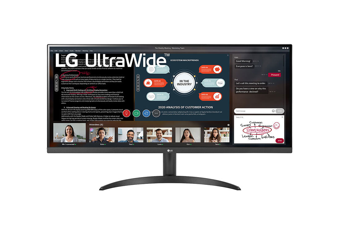 LG 34WP500-B - 86.4 cm (34") - 2560 x 1080 pixels UltraWide FHD LED Monitor