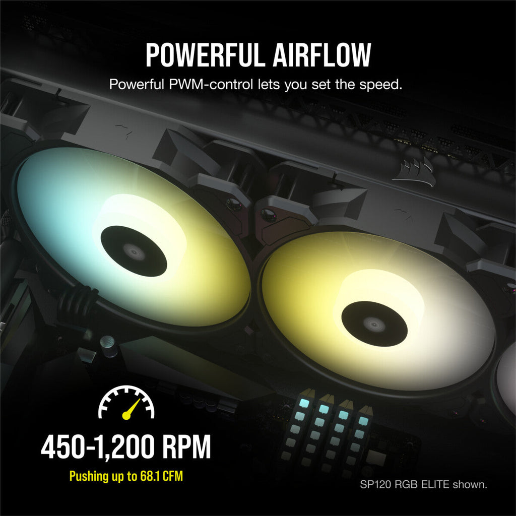 Corsair SP140 RGB ELITE - Computer Case Fan in Black - 140mm