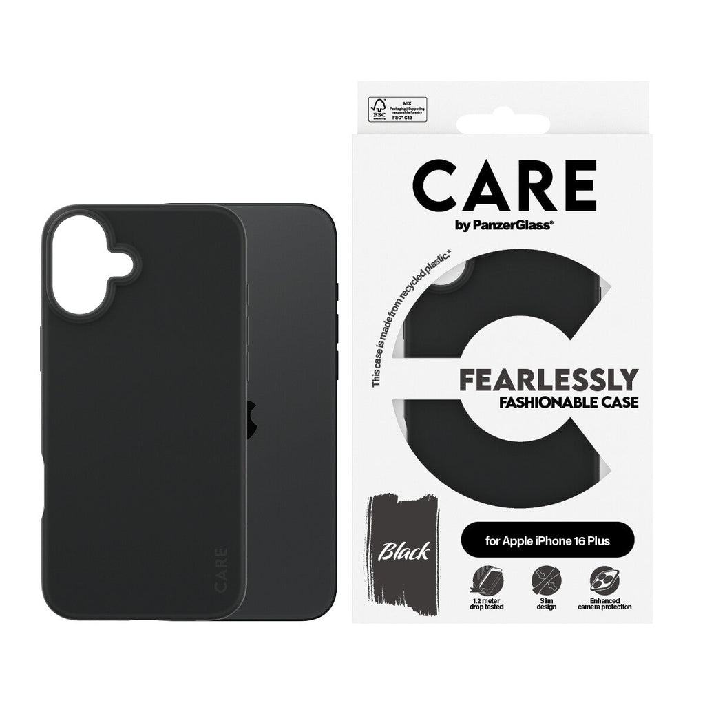 CARE by PanzerGlass® Fashionable Case for iPhone 16 Plus in Black
