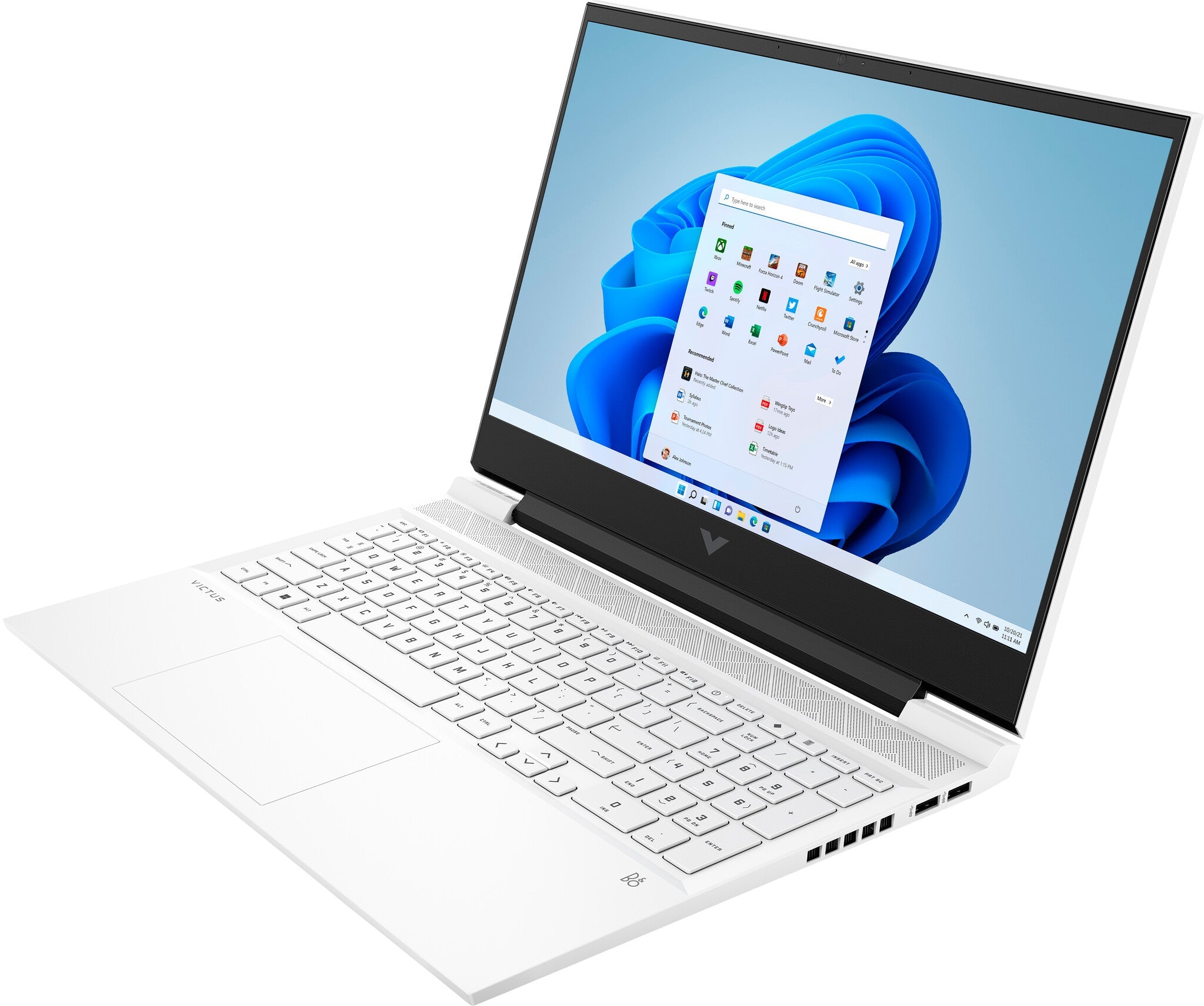 HP Victus Gaming Laptop - 40.9 cm (16.1") - Intel® Core™ i5-11400H - 8 GB DDR4-SDRAM - 512 GB SSD - NVIDIA GeForce RTX 3050 Ti - Wi-Fi 6 - Windows 11 Home - White