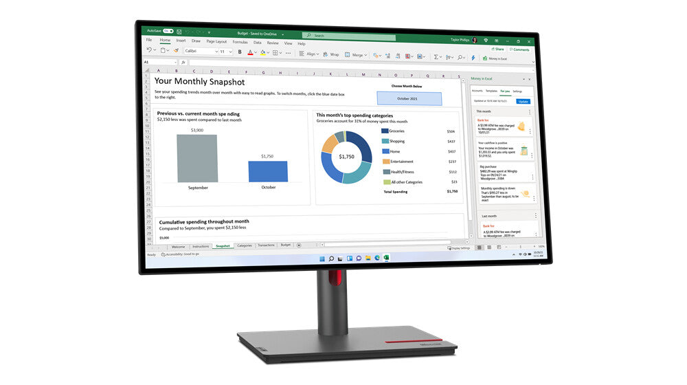 Lenovo ThinkVision P27Q-30 - 68.6 cm (27") - 2560 x 1440 pixels LED Monitor