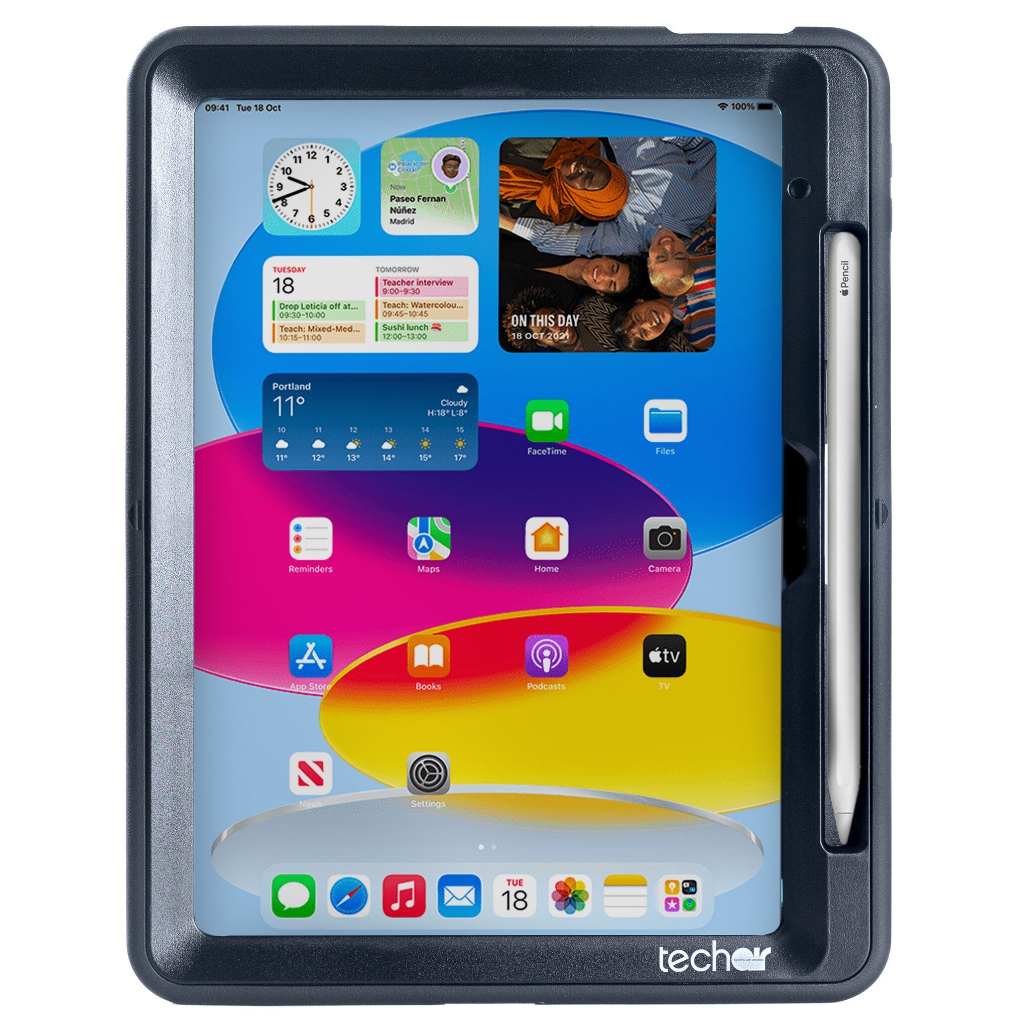 Techair Rugged Case for 10.9" iPad in Black