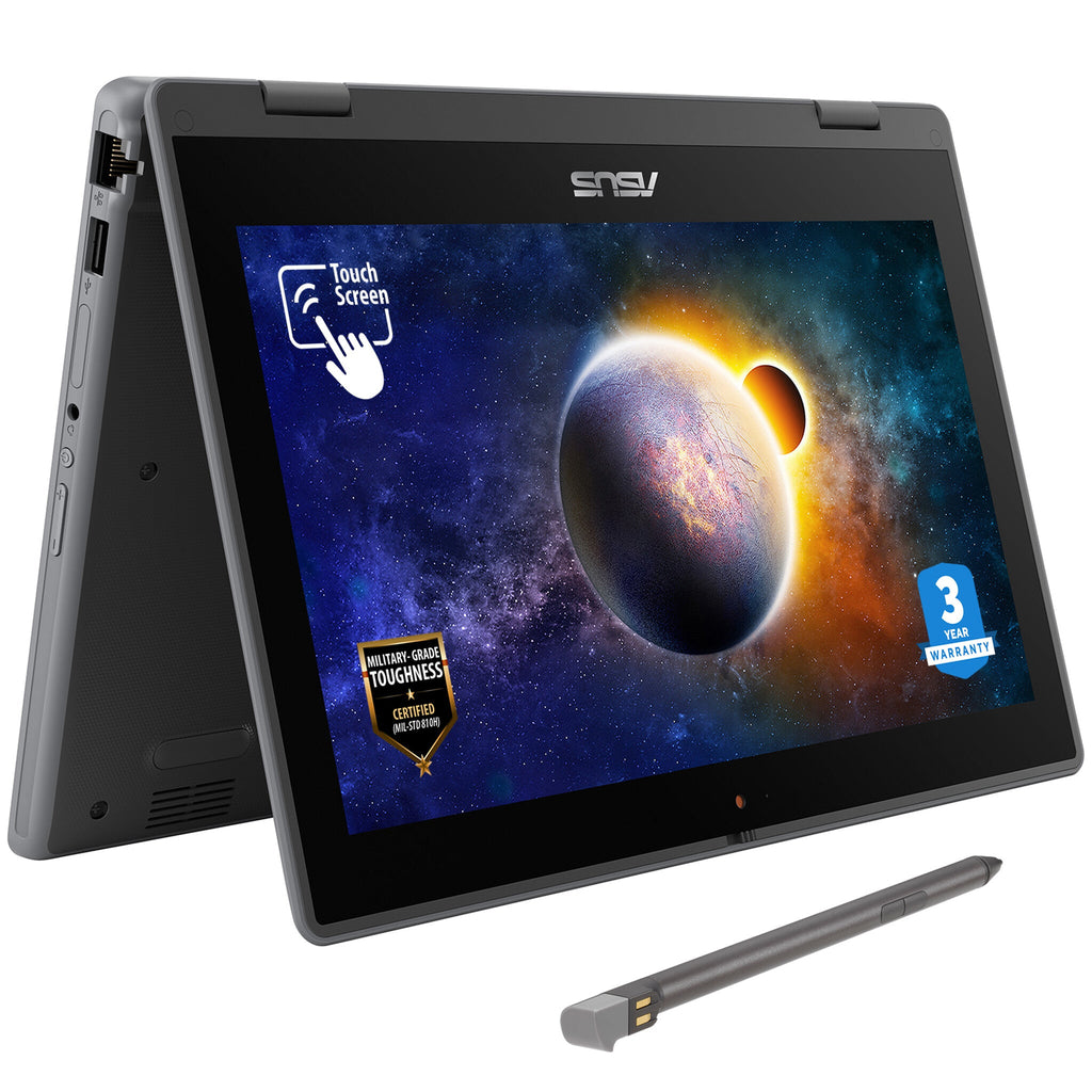 ASUS BR1100F Hybrid (2-in-1) - 29.5 cm (11.6") - Touchscreen - Intel® Celeron® N N4500 - 4 GB DDR4-SDRAM - 128 GB SSD - Wi-Fi 6 - Windows 11 Pro Education - Grey - Open Box