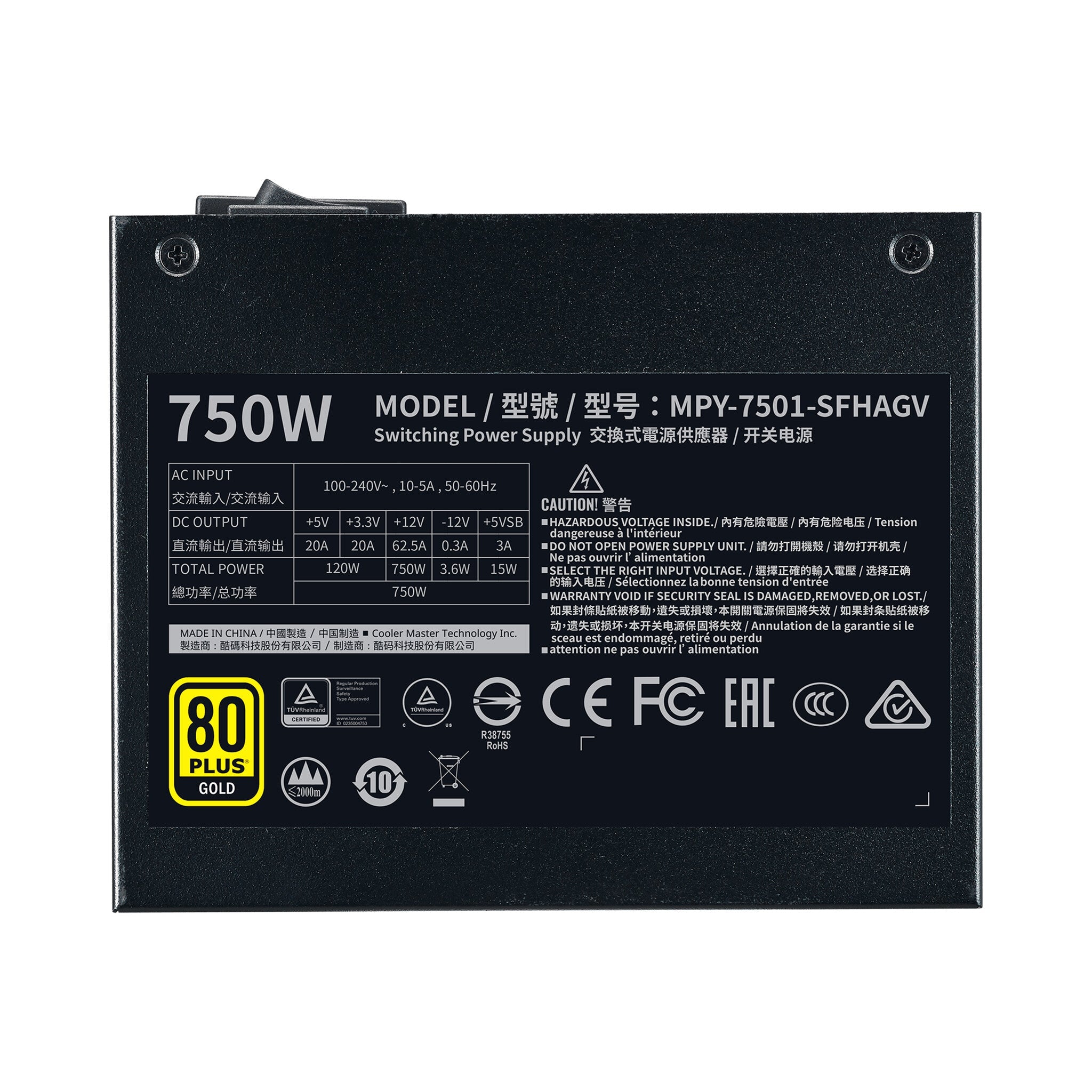 Cooler Master V750 SFX - 750W 80+ Gold Fully Modular Power Supply Unit