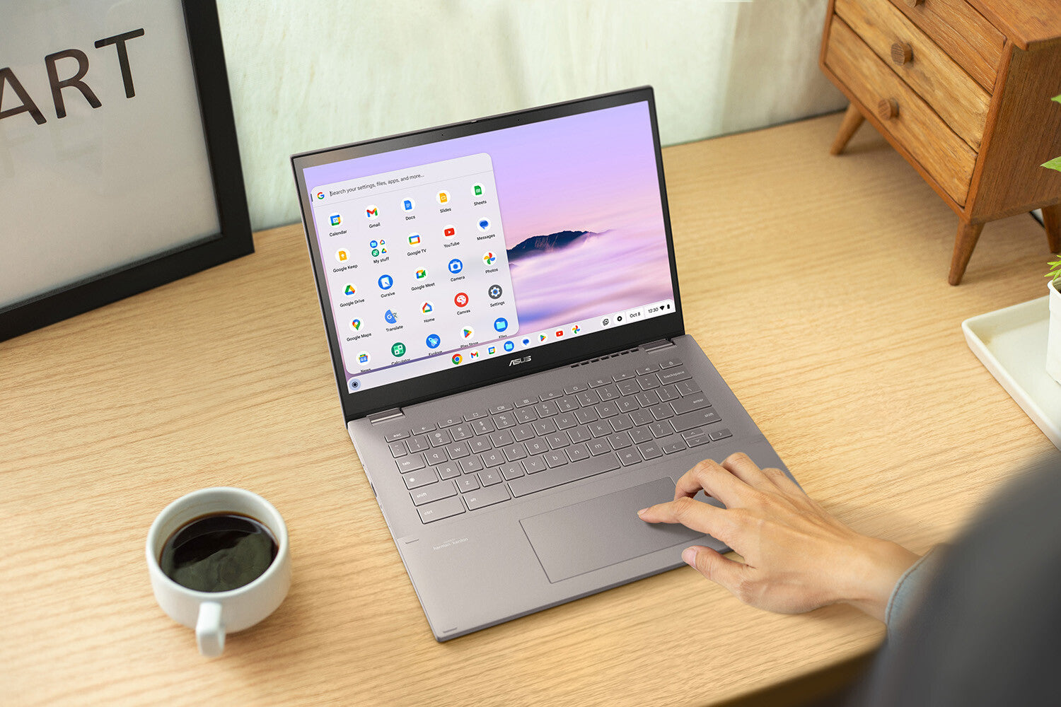 ASUS Chromebook CM34 - 35.6 cm (14") - Touchscreen - AMD Ryzen™ 5 7520C - 8 GB LPDDR5-SDRAM - 256 GB SSD - Wi-Fi 6 - ChromeOS - Grey
