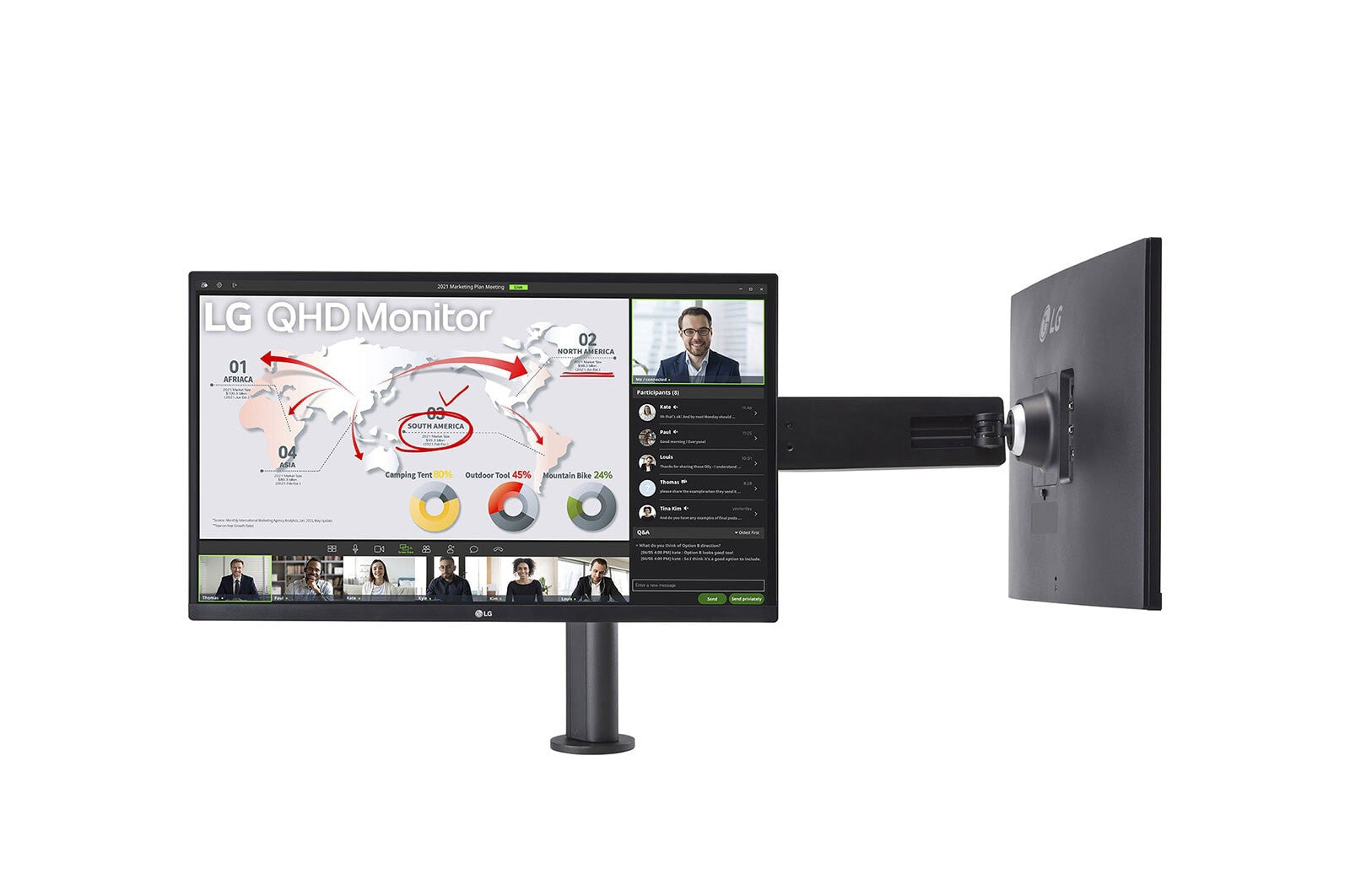 LG 27QP88DP-BS - 68.6 cm (27") - 2560 x 1440 pixels QHD Monitor