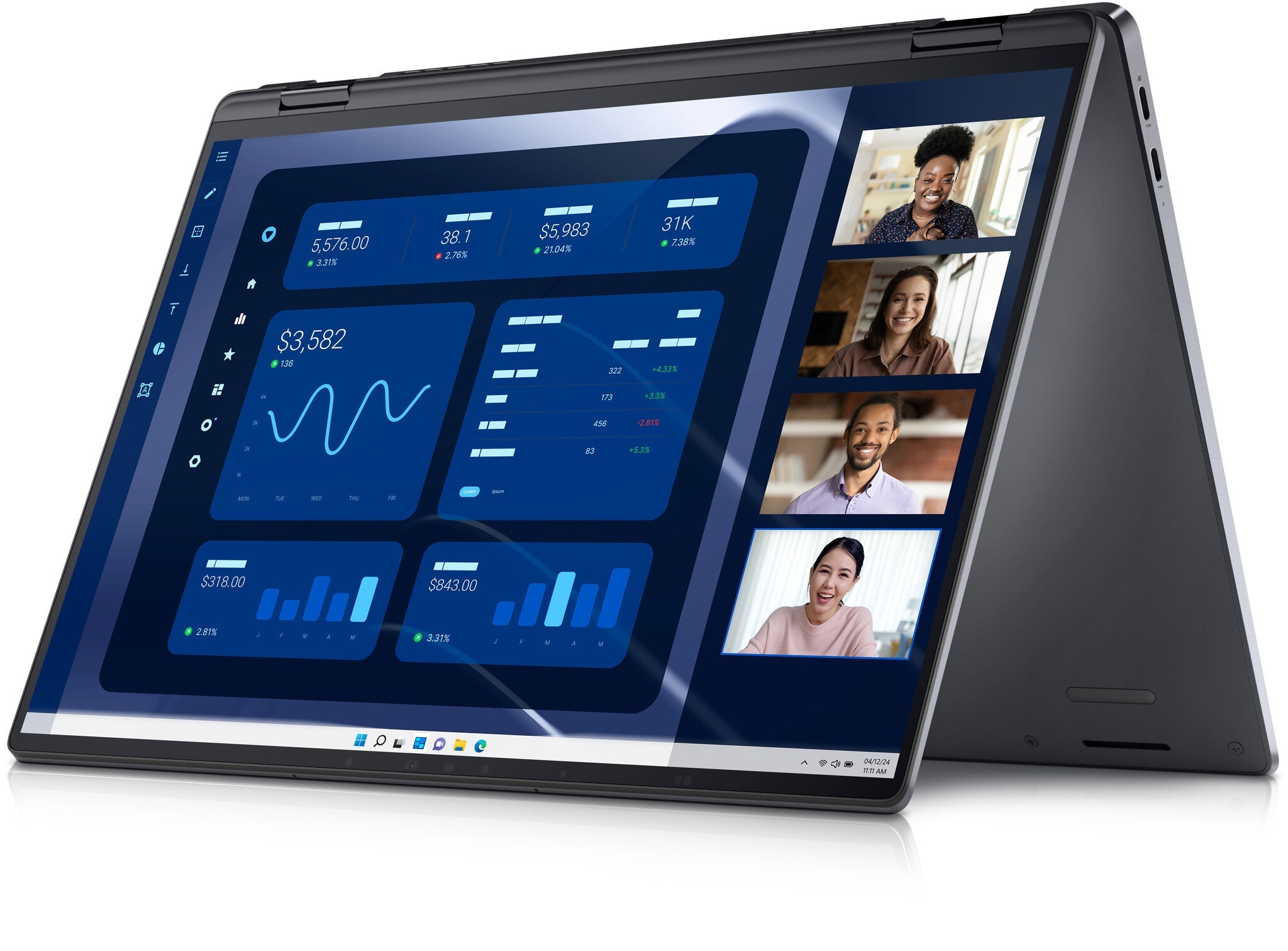 DELL Latitude 9450 Hybrid (2-in-1) - 35.6 cm (14") - Touchscreen - Intel Core Ultra 7 165U - 16 GB LPDDR5x-SDRAM - 512 GB SSD - Wi-Fi 7 - Windows 11 Pro - Grey