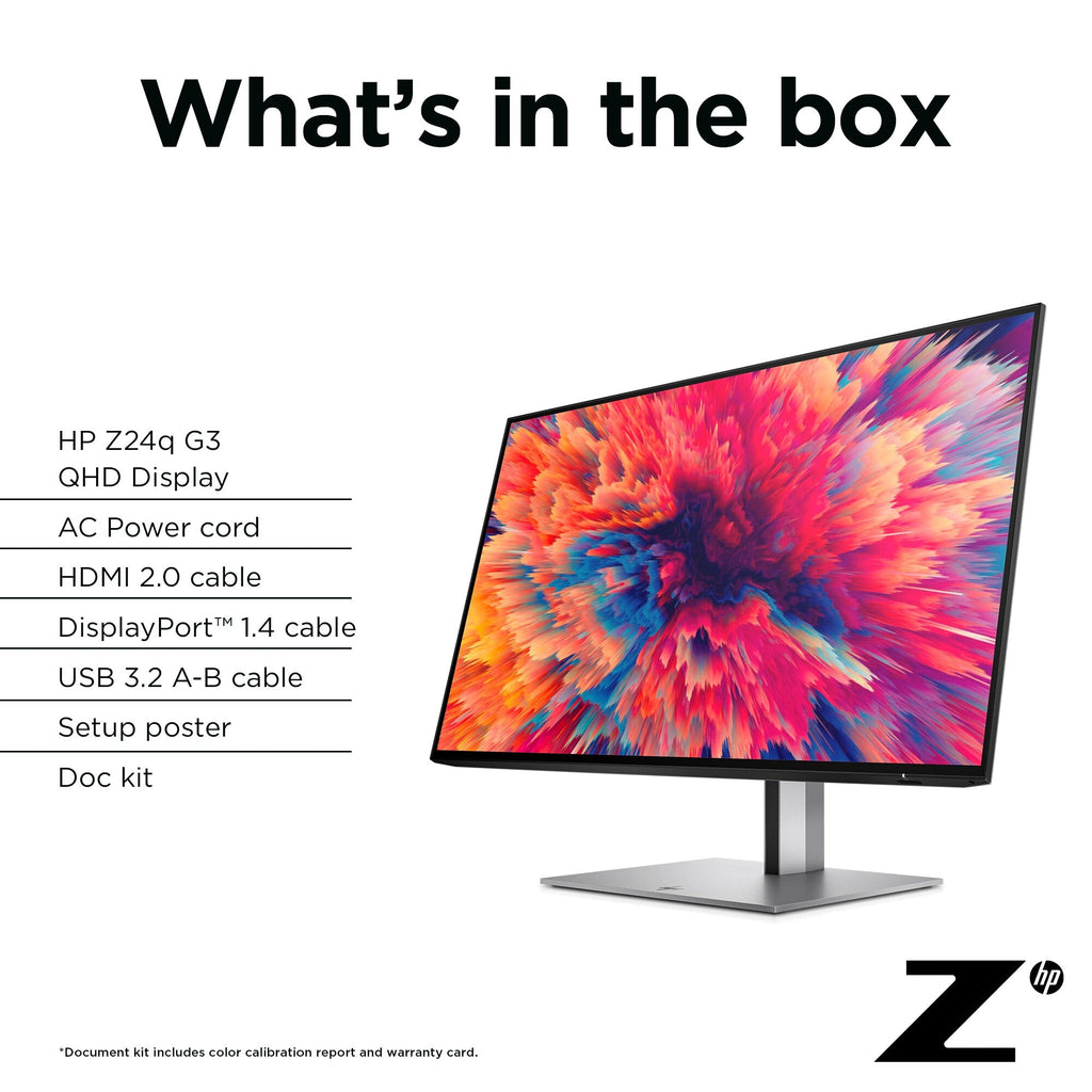 HP Z24Q G3 - 60.5 cm (23.8") - 2560 x 1440 pixels QHD Monitor