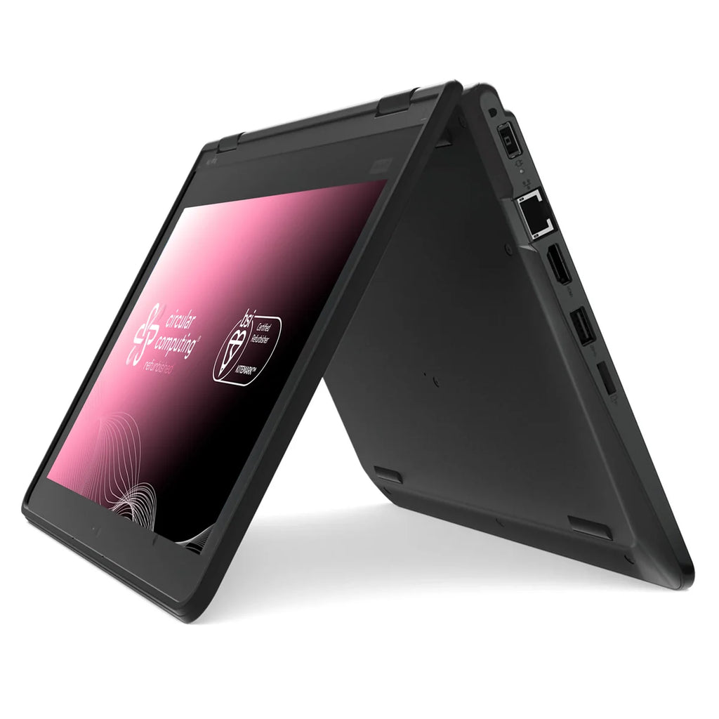 Lenovo Yoga 11e Laptop - 29.5 cm (11.6") - Touchscreen -  Intel Celeron - 8 GB DDR5-SDRAM - 128 GB SSD - Wi-Fi 5 (802.11ax) - Windows 11 Pro - Black - Refurbished