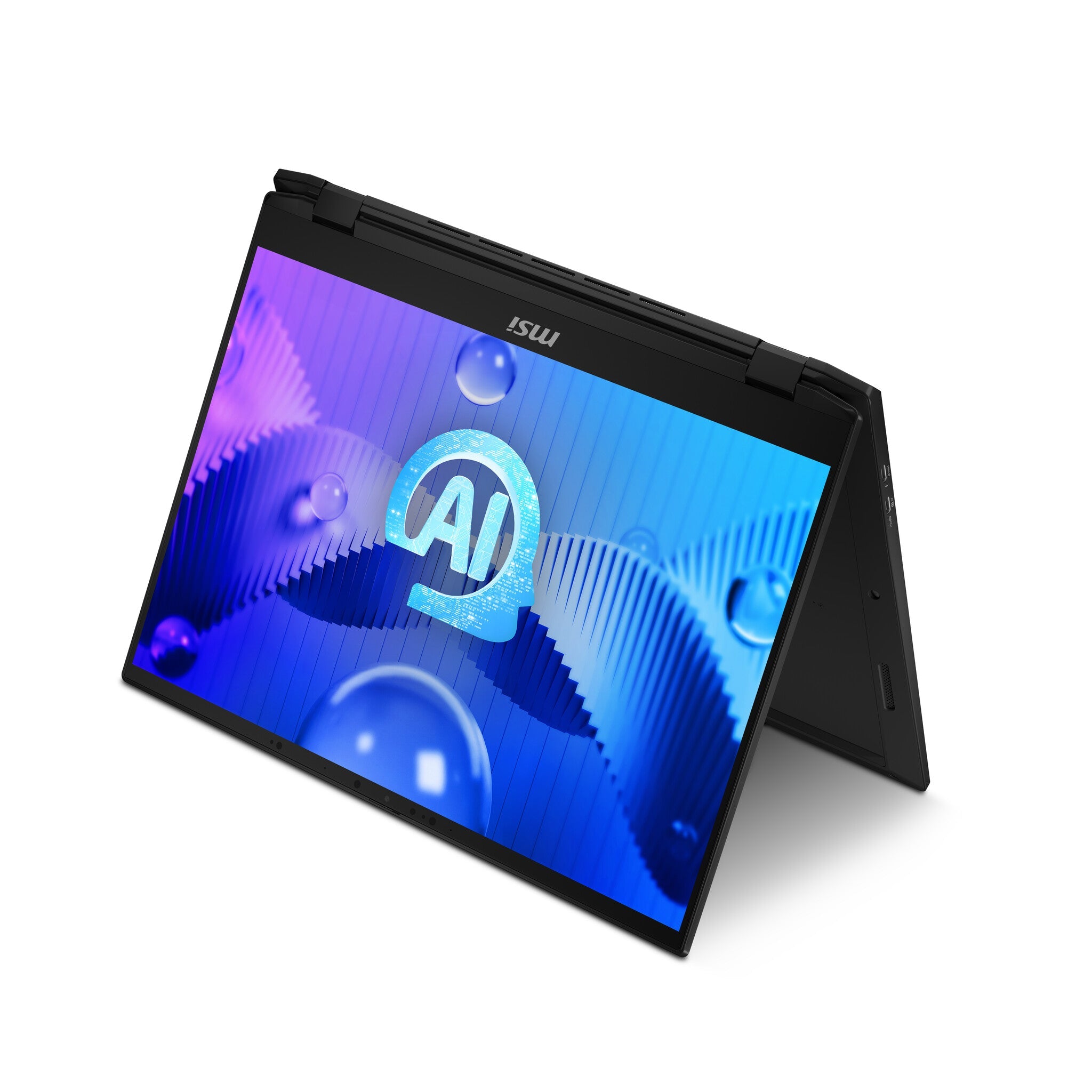 MSI Summit E16 AI Studio Hybrid (2-in-1) - 40.6 cm (16") - Touchscreen - Intel Core Ultra 7 155H - 32 GB LPDDR5-SDRAM - 1 TB SSD - NVIDIA GeForce RTX 4050 - Wi-Fi 7 - Windows 11 Pro - Black