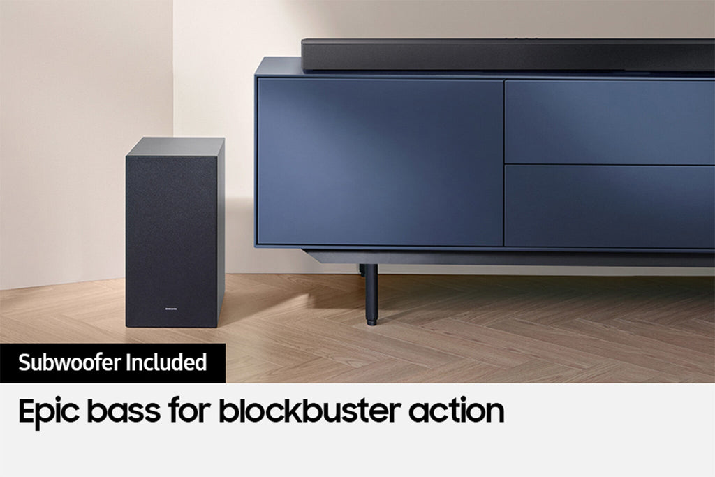 Samsung HW-Q600C - Bluetooth Cinematic Soundbar with Dolby Atmos, DTS:X & Wireless Subwoofer in Black