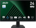 MSI Pro MP245G 24 Inch Monitor, FHD (1920 x 1080), 100Hz, IPS, 1ms, 1x HDMI 1.4b, 1x DP 1.2a output, 1x D-Sub(VGA), Built-in Speakers, Anti-Glare, Anti-Flicker, Less Blue light, TÜV Certified, VESA, Kensington, Black