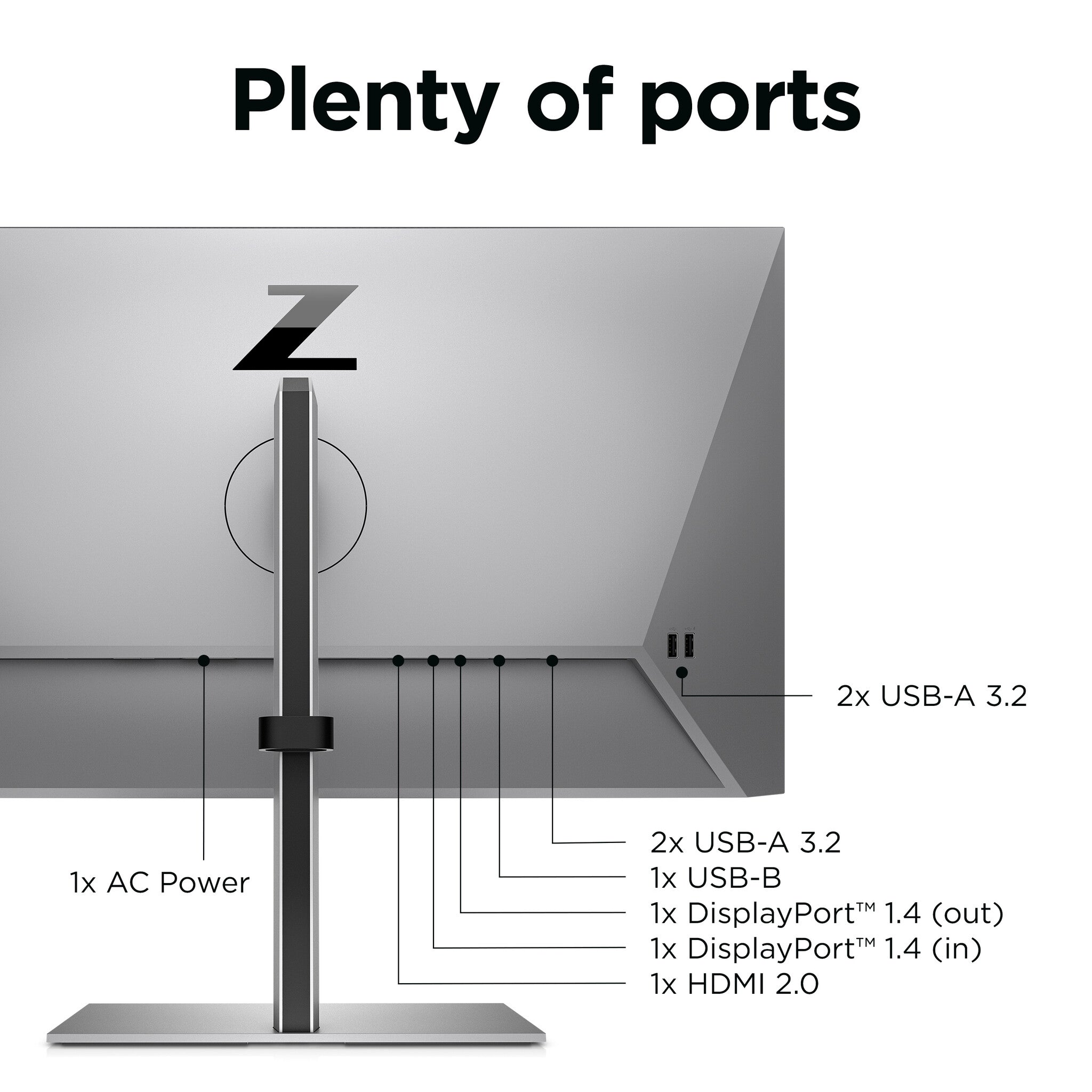 HP Z24Q G3 - 60.5 cm (23.8") - 2560 x 1440 pixels QHD Monitor