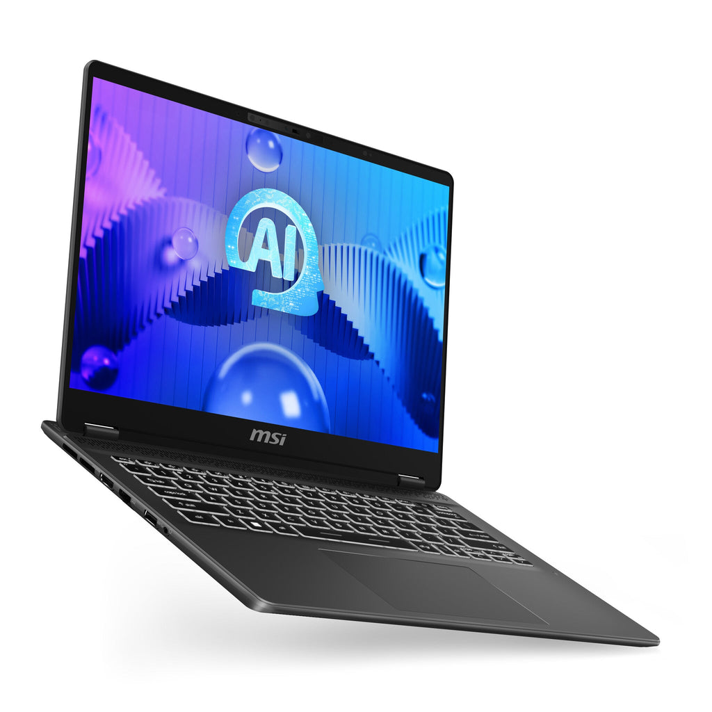 MSI Prestige 14 AI Studio Laptop - 35.6 cm (14") - Intel Core Ultra 7 155H - 32 GB DDR5-SDRAM - 1 TB SSD - NVIDIA GeForce RTX 4050 - Wi-Fi 7 - Windows 11 Pro - Grey