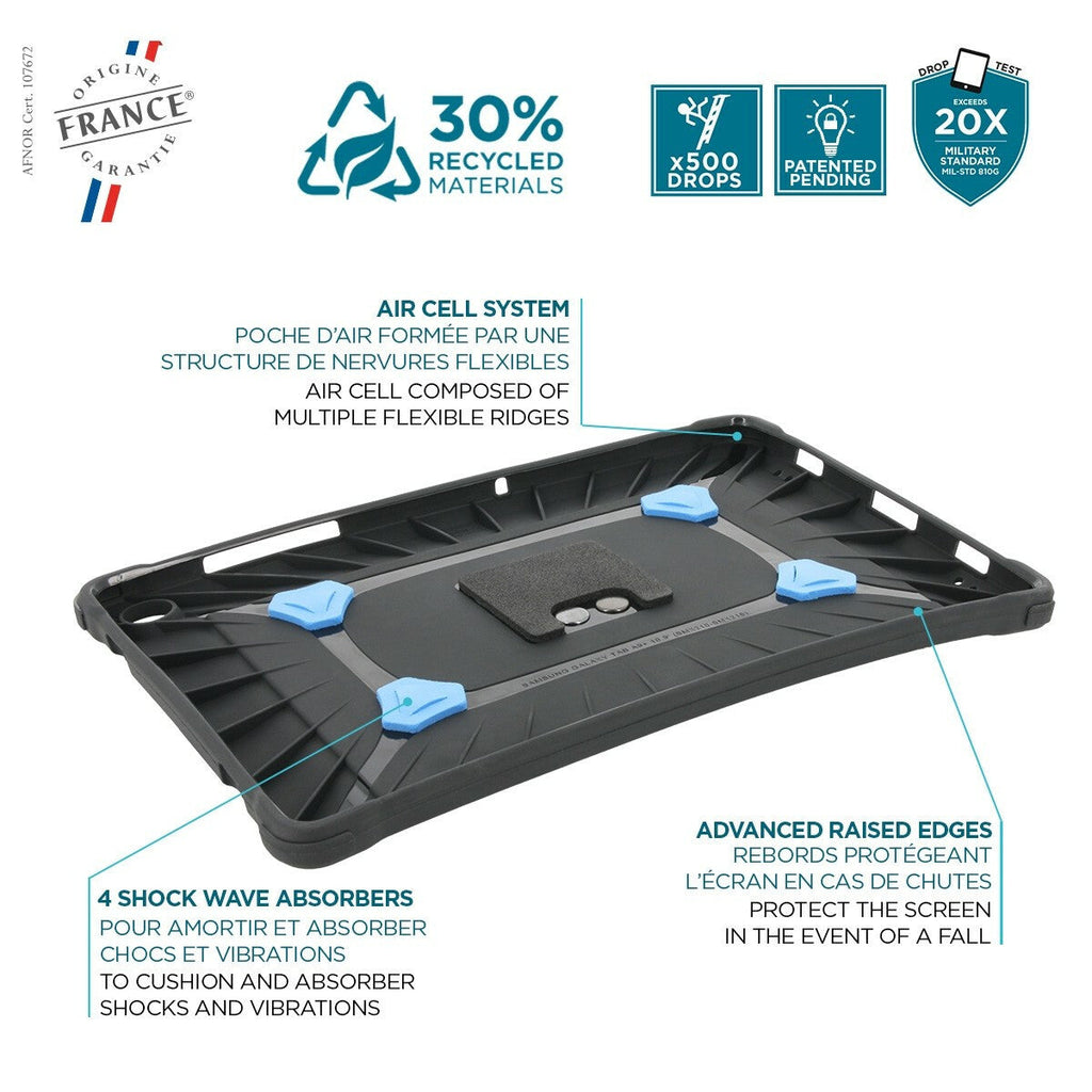 Mobilis Reinforced Protective Case For Galaxy Tab A9+ in Black