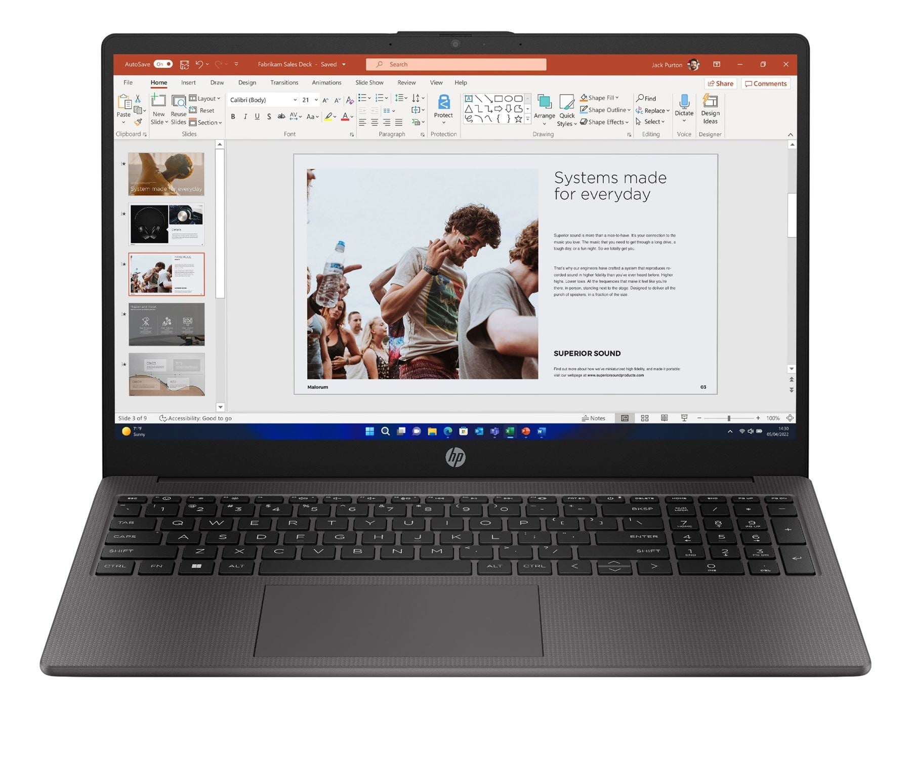 HP 255 15.6 inch G10 Notebook PC AMD Ryzen� 3 7330U Laptop 39.6 cm (15.6") Full HD 8 GB DDR4-SDRAM 256 GB SSD Wi-Fi 6 (802.11ax) Windows 11 Home