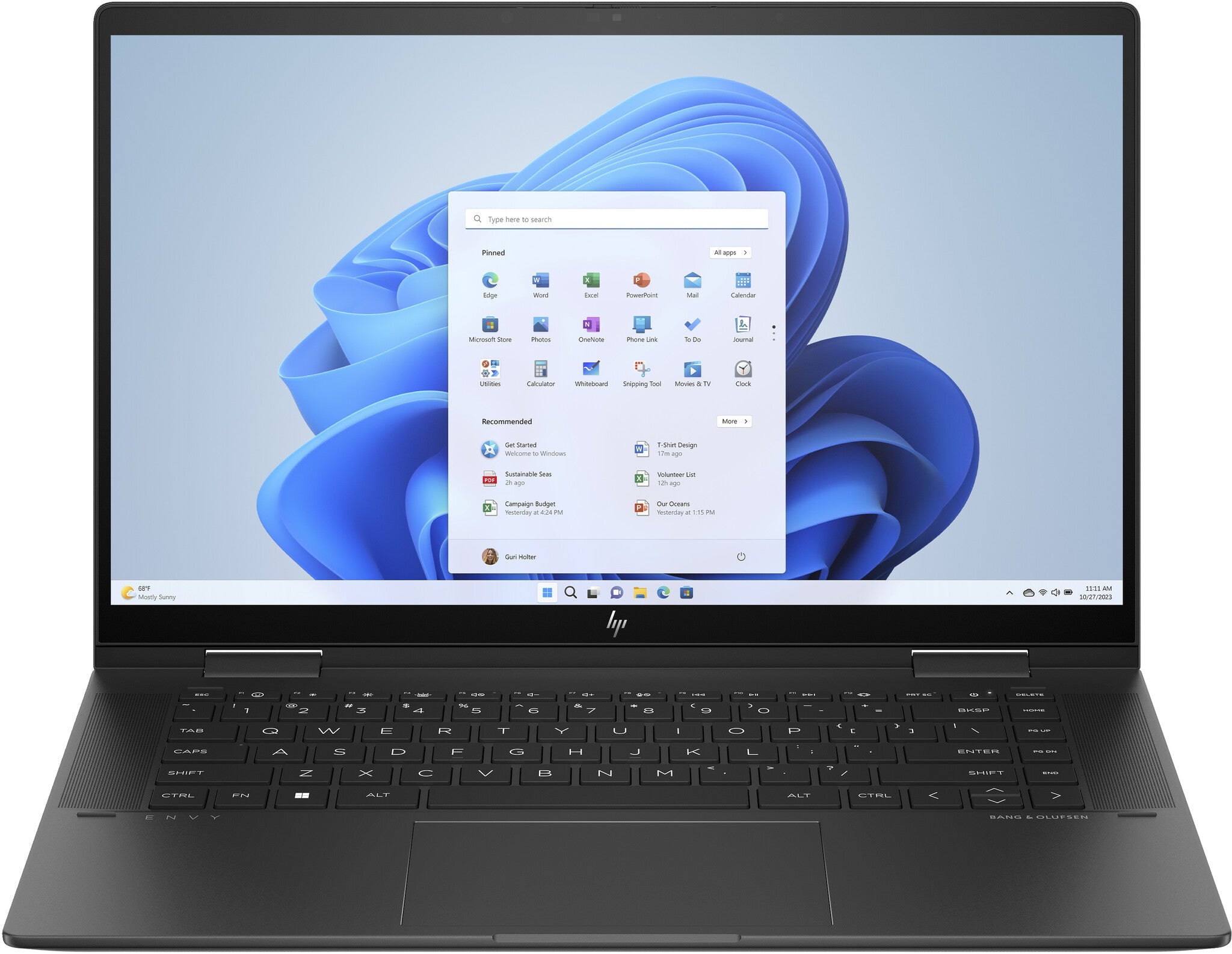 HP ENVY x360 Hybrid (2-in-1) - 39.6 cm (15.6") - Touchscreen - AMD Ryzen™ 5 7530U - 8 GB LPDDR4x-SDRAM - 512 GB SSD - Wi-Fi 6E - Windows 11 Home - Black