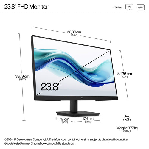 HP Series 3 Pro 324PF - 60.5 cm (23.8") - 1920 x 1080 pixels FHD LED Monitor