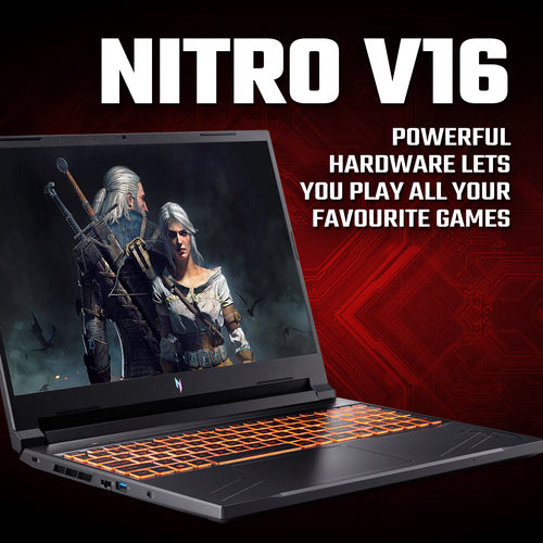Acer Nitro V 16 Gaming Laptop - 40.6 cm (16") - AMD Ryzen 7 8845HS - 16 GB DDR5-SDRAM - 512 GB SSD - NVIDIA GeForce RTX 3050 - Wi-Fi 6 - Windows 11 Home - Black