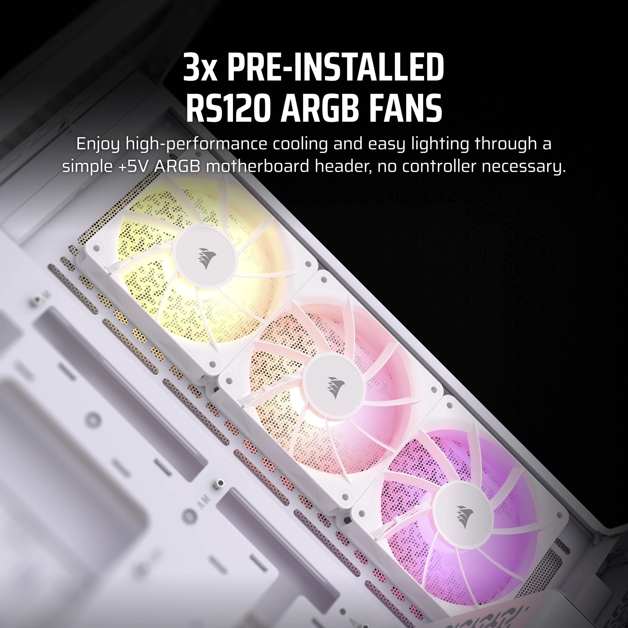 Corsair 3500X ARGB - EATX Mid Tower Case in White