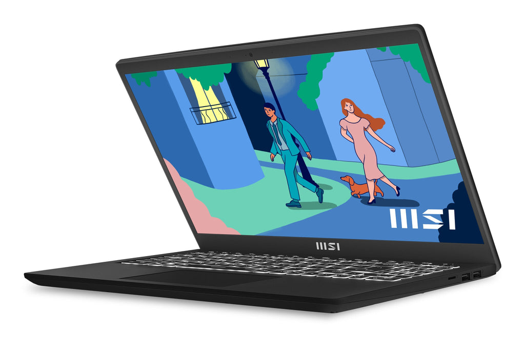 MSI Modern 15 Laptop - 39.6 cm (15.6") - Intel® Core™ i7-1255U  - 8 GB DDR4-SDRAM - 256 GB SSD - Wi-Fi 6 - Windows 11 Home - Black