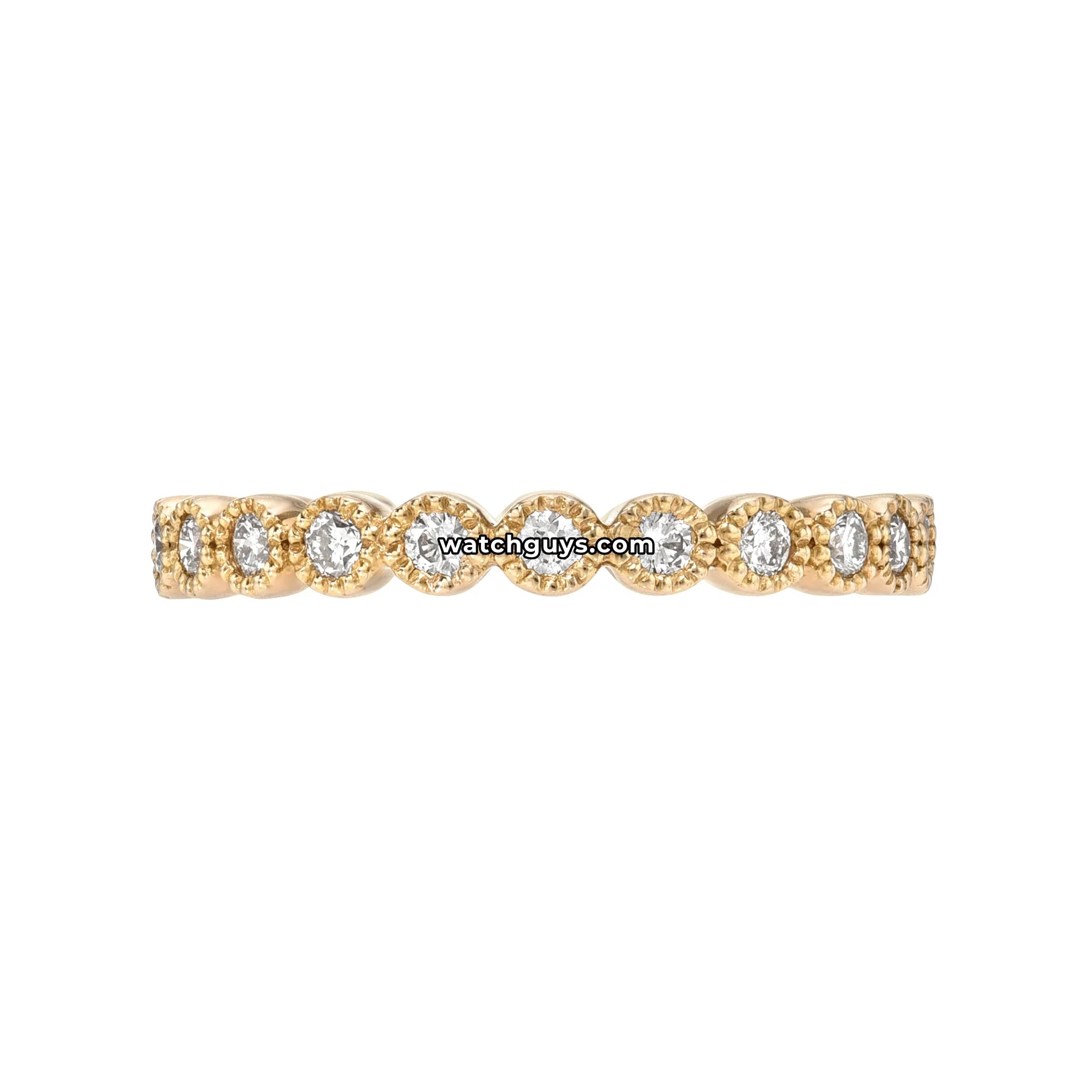 Bezel Set Diamond Eternity Ring 0.48 Carat TW 18k Rose Gold