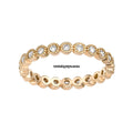 Bezel Set Diamond Eternity Ring 0.48 Carat TW 18k Yellow Gold