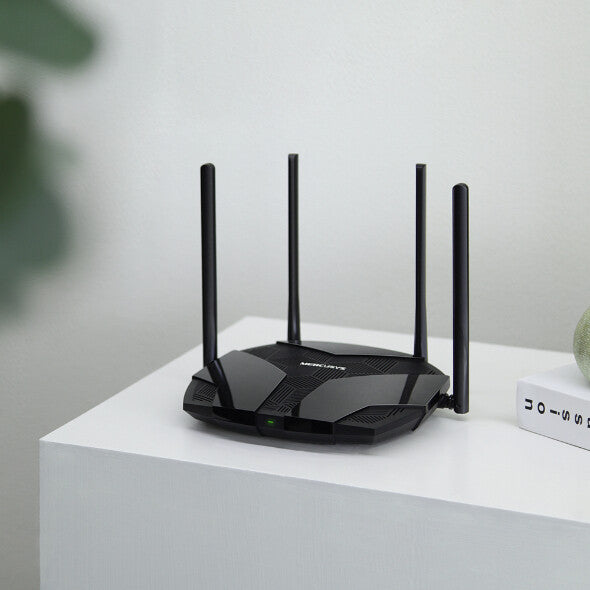 Mercusys AX3000 - Gigabit Ethernet Dual-band (2.4 GHz / 5 GHz) Wi-Fi 6 wireless router in Black