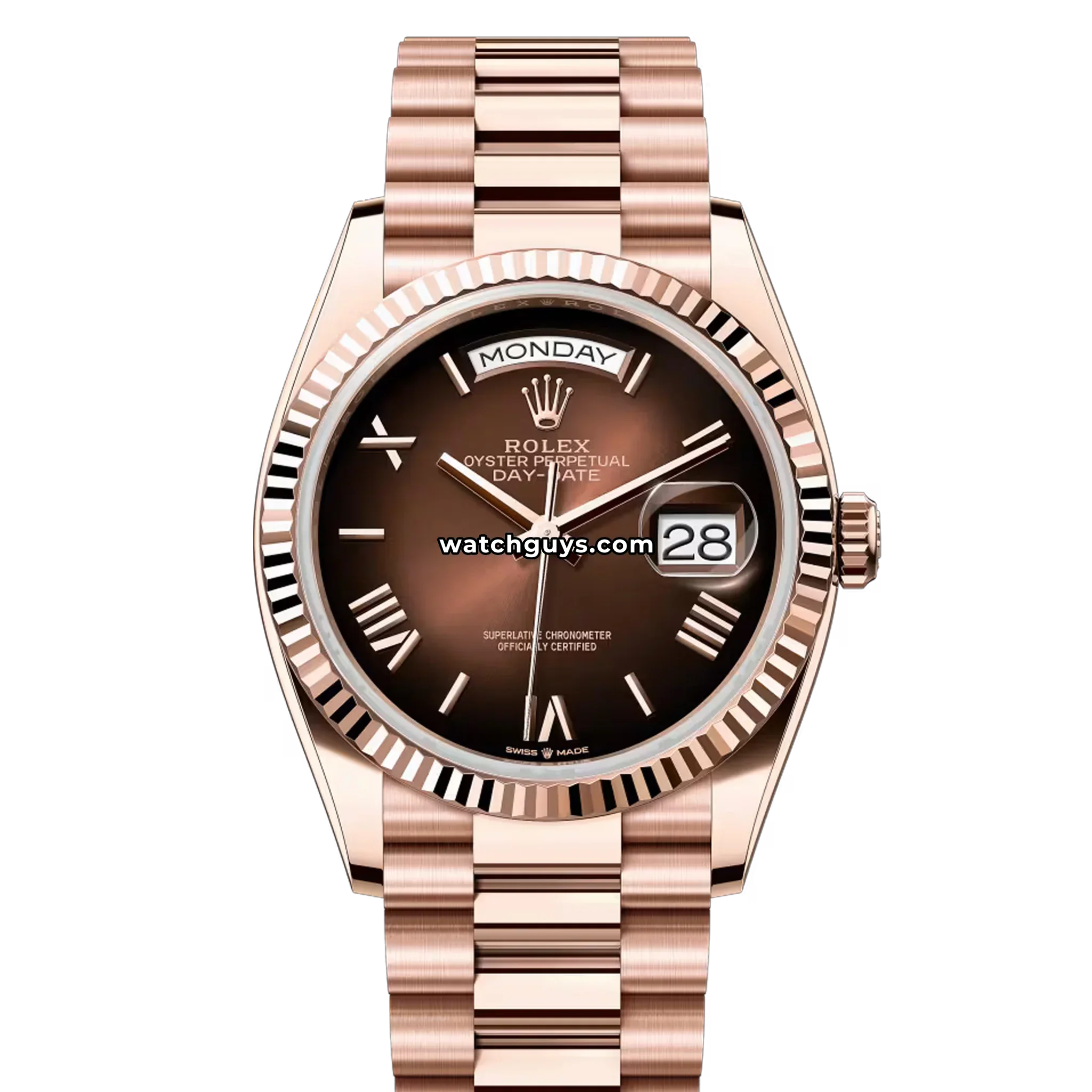 Rolex Day-Date 128235 Brown Ombre Roman