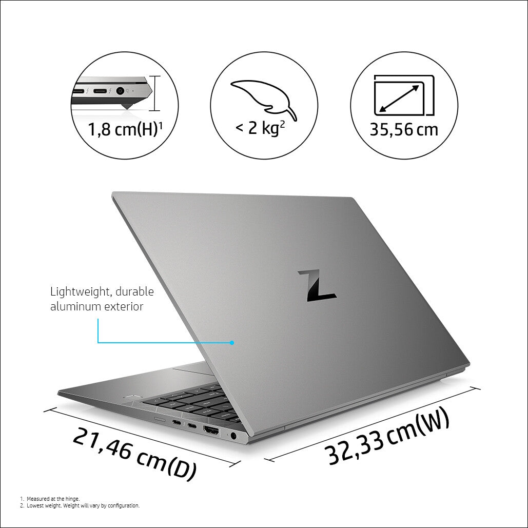HP ZBook Firefly 14 G8 Laptop - 35.6 cm (14") - Intel® Core™ i7-1165G7 - 16 GB DDR4-SDRAM - 512 GB SSD - NVIDIA Quadro T500 - Wi-Fi 6 - Windows 11 Pro - Grey
