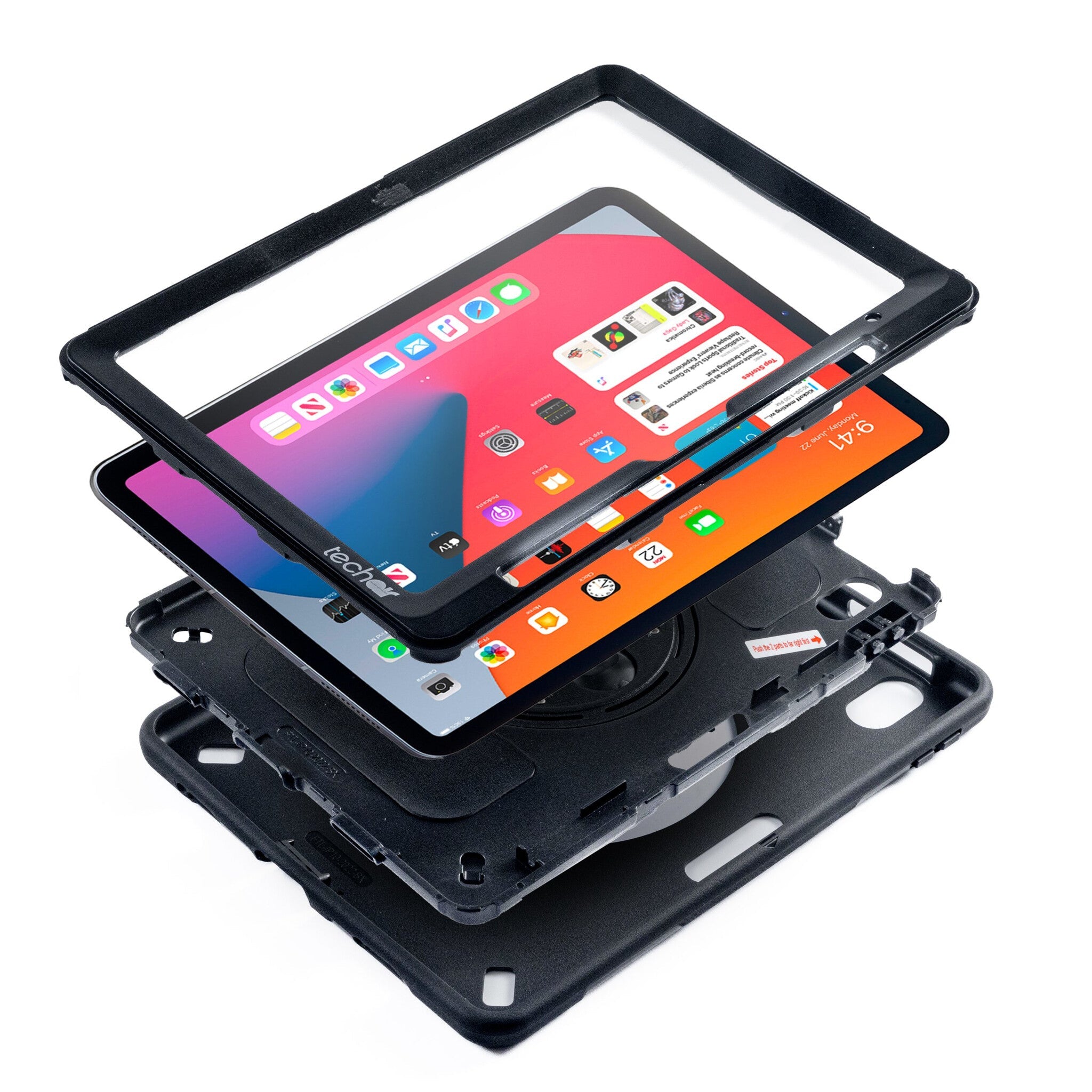 Techair Rugged Case for 10.9" iPad in Black