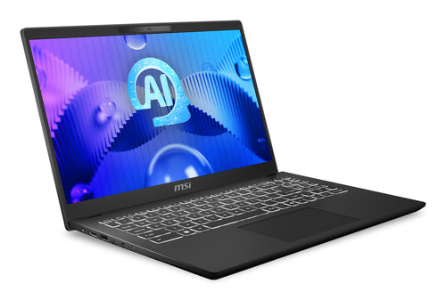 MSI Modern 15 H AI Laptop - 39.6 cm (15.6") - Intel Core Ultra 5 125H - 16 GB DDR5-SDRAM - 512 GB SSD - Wi-Fi 6E - Windows 11 Home - Black