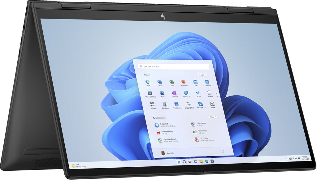 HP ENVY x360 Hybrid (2-in-1) - 39.6 cm (15.6") - Touchscreen - AMD Ryzen™ 5 7530U - 8 GB LPDDR4x-SDRAM - 512 GB SSD - Wi-Fi 6E - Windows 11 Home - Black