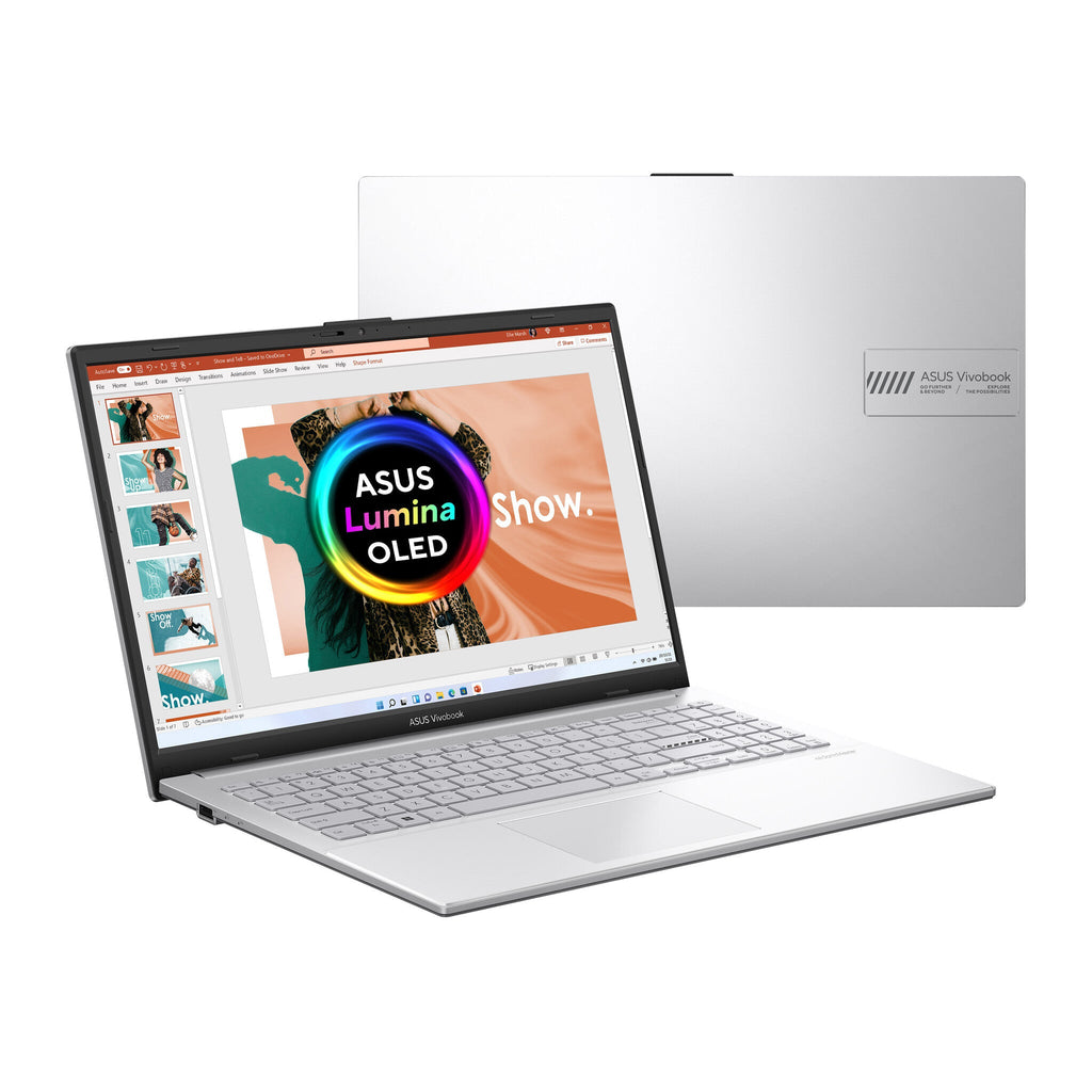 ASUS Vivobook Go 15 OLED Laptop - 39.6 cm (15.6") - AMD Ryzen™ 5 7520U - 8 GB LPDDR5-SDRAM - 256 GB SSD - Wi-Fi 6E - Windows 11 Home in S mode - Silver