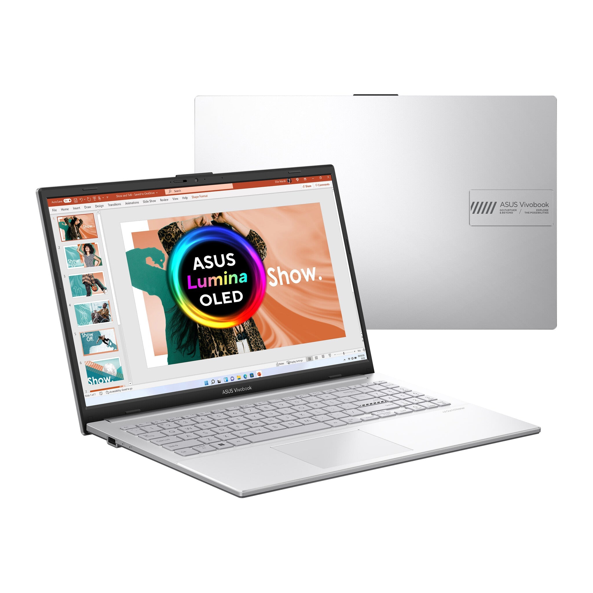 ASUS Vivobook Go 15 OLED Laptop - 39.6 cm (15.6") - AMD Ryzen™ 5 7520U - 8 GB LPDDR5-SDRAM - 256 GB SSD - Wi-Fi 6E - Windows 11 Home in S mode - Silver