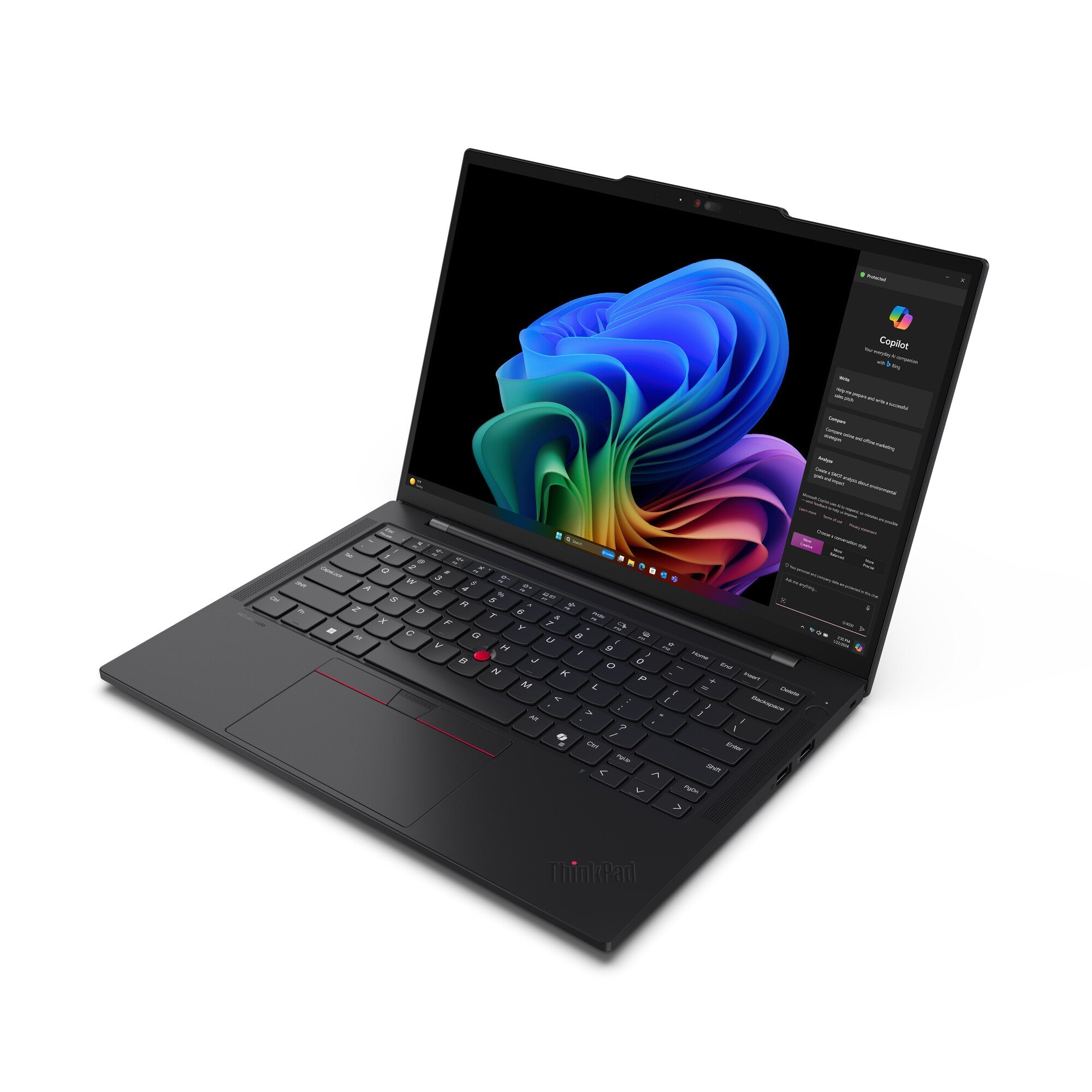 Lenovo ThinkPad T14s Gen 6 Laptop - 35.6 cm (14") - Qualcomm Snapdragon X1E-78-100 - 32 GB LPDDR5x-SDRAM - 1 TB SSD - Wi-Fi 7 - Windows 11 Pro - Black