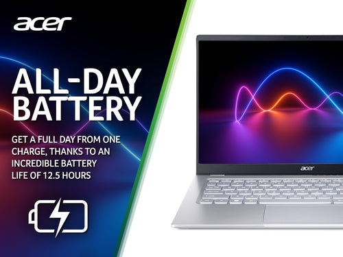 Acer Swift 3 Laptop - 35.6 cm (14") - AMD Ryzen 7 5700U - 16 GB LPDDR4x-SDRAM - 1 TB SSD - Wi-Fi 6 - Windows 11 Home - Silver