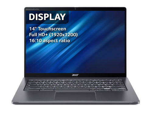 Acer Chromebook Spin 714 - 35.6 cm (14") - Touchscreen - Intel® Core i3-1315U - 8 GB LPDDR4x-SDRAM - 256 GB SSD - Wi-Fi 6E - Chrome OS - Grey