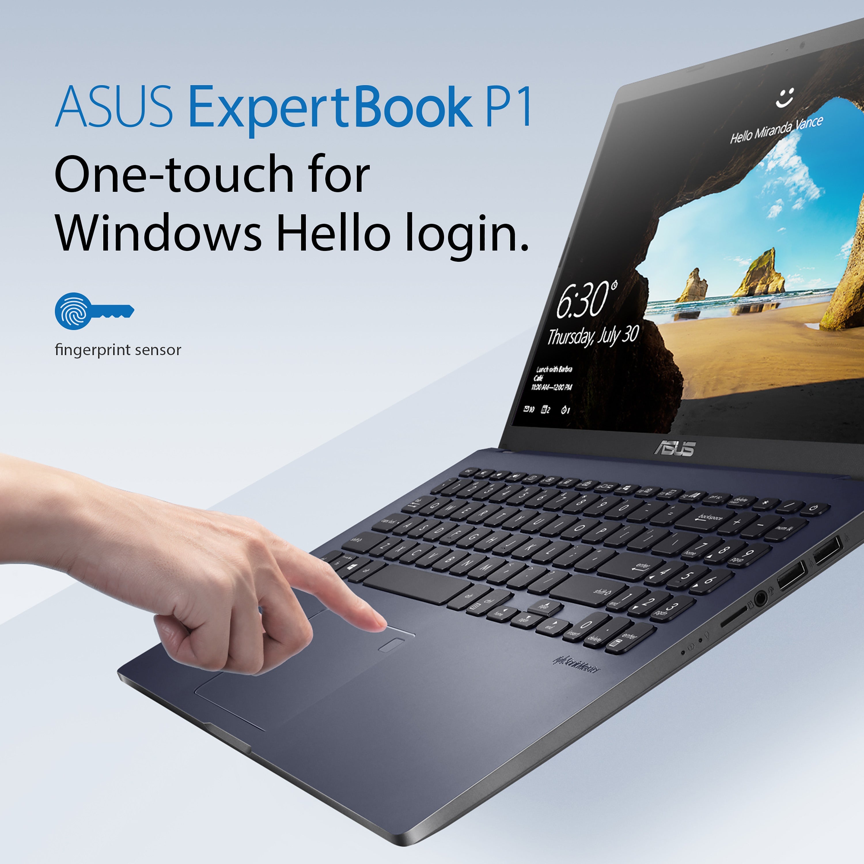 ASUS ExpertBook P1 Laptop - 39.6 cm (15.6") - Intel® Core™ i7-13620H - 16 GB DDR5-SDRAM - 512 GB SSD - Wi-Fi 6 - Windows 11 Pro - Grey