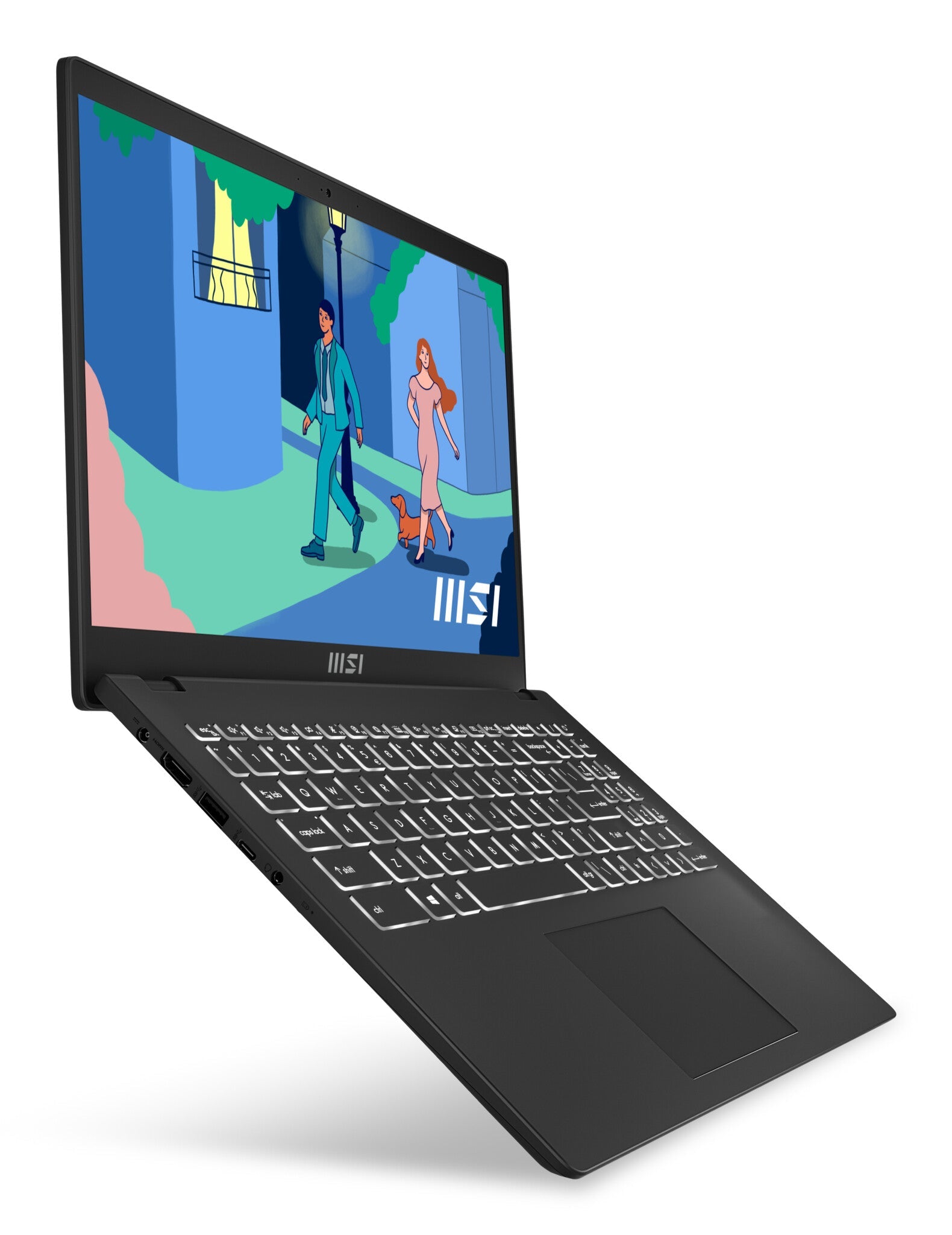 MSI Modern 15 Laptop - 39.6 cm (15.6") - Intel® Core™ i7-1255U  - 8 GB DDR4-SDRAM - 256 GB SSD - Wi-Fi 6 - Windows 11 Home - Black
