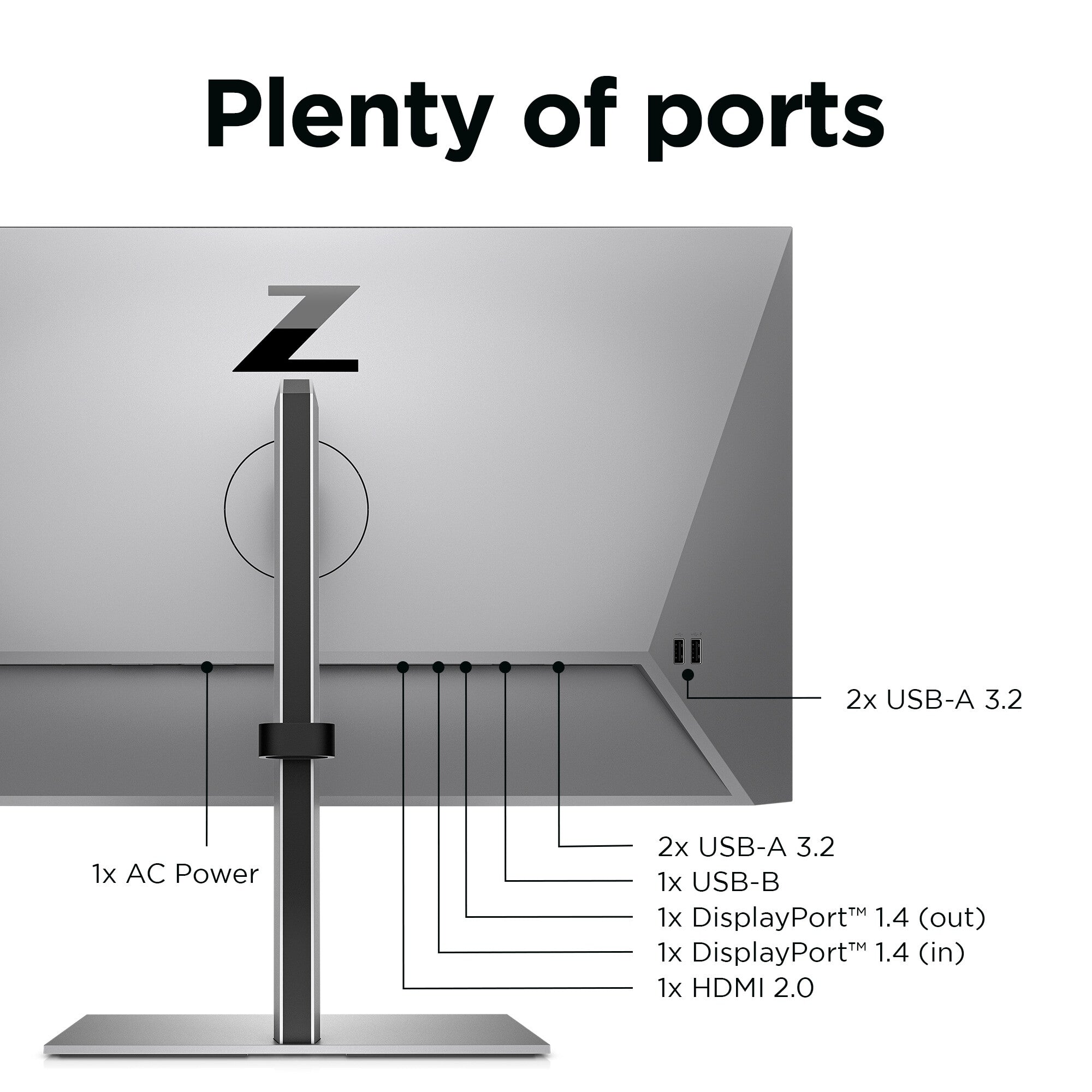 HP Z24Q G3 - 60.5 cm (23.8") - 2560 x 1440 pixels QHD Monitor